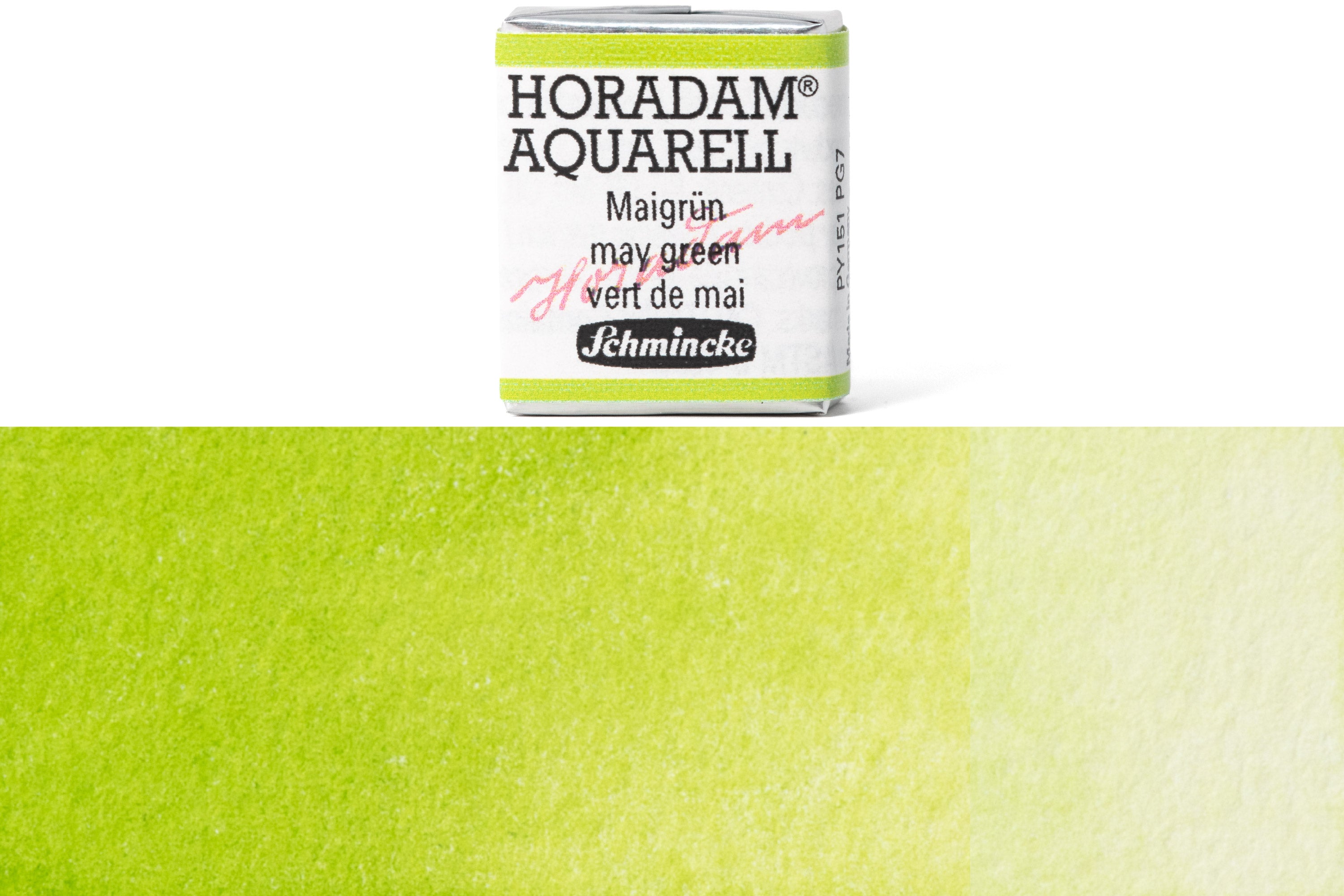Schmincke - Horadam Watercolor Half Pan, #524 May Green - St. Louis Art Supply