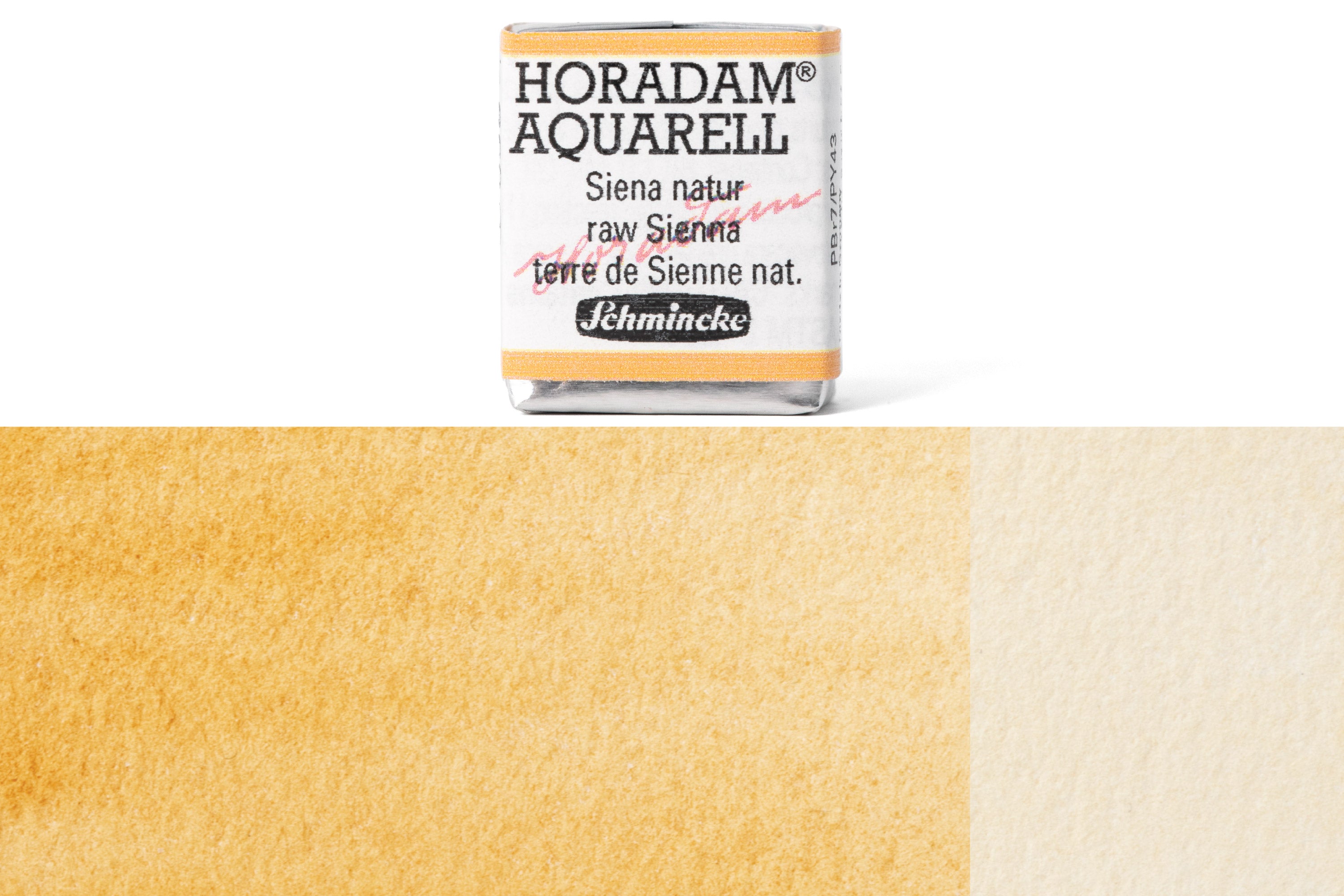 Schmincke - Horadam Watercolor Half Pan, #660 Raw Sienna - St. Louis Art Supply