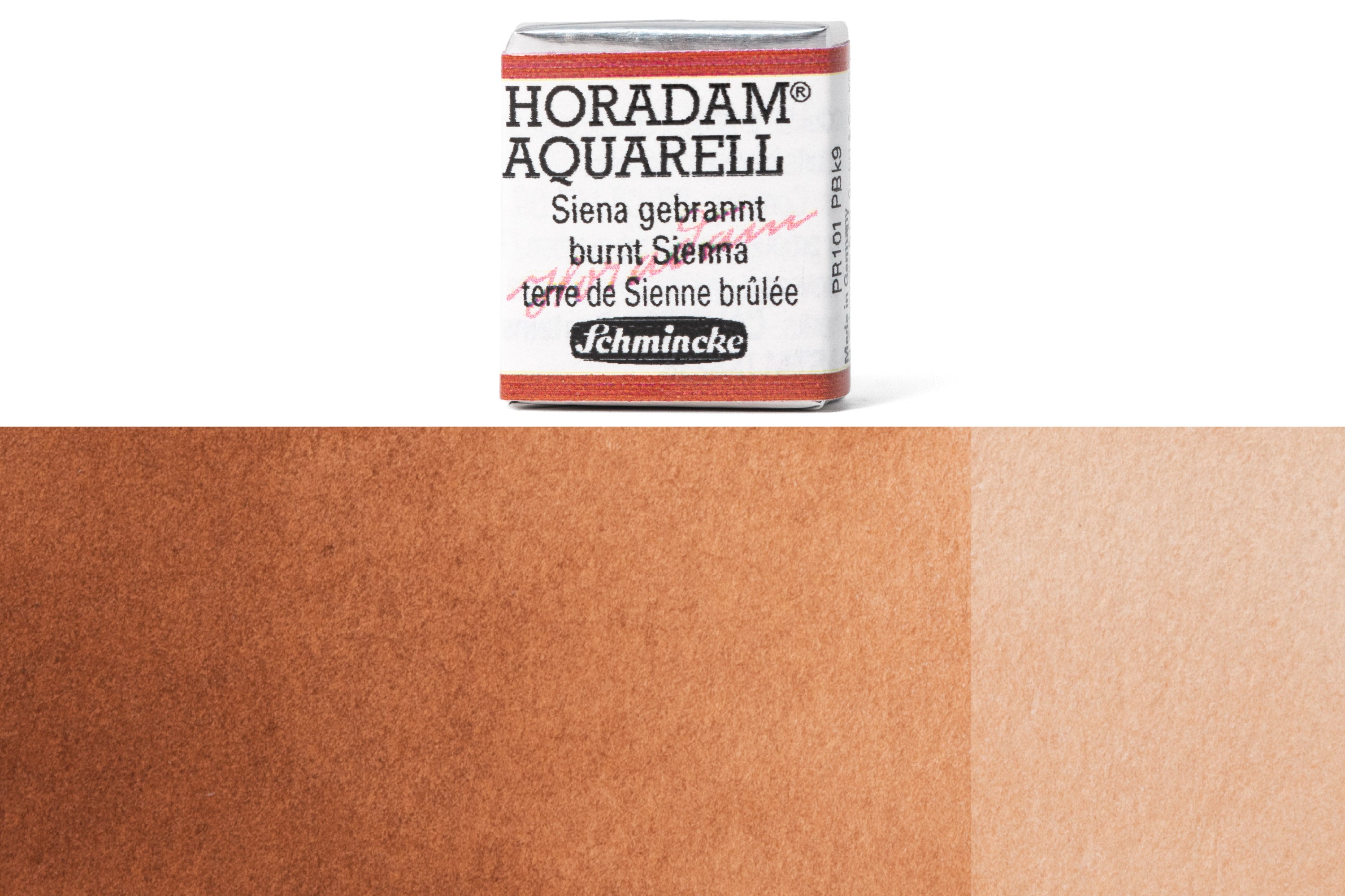 Schmincke - Horadam Watercolor Half Pan, #661 Burnt Sienna - St. Louis Art Supply