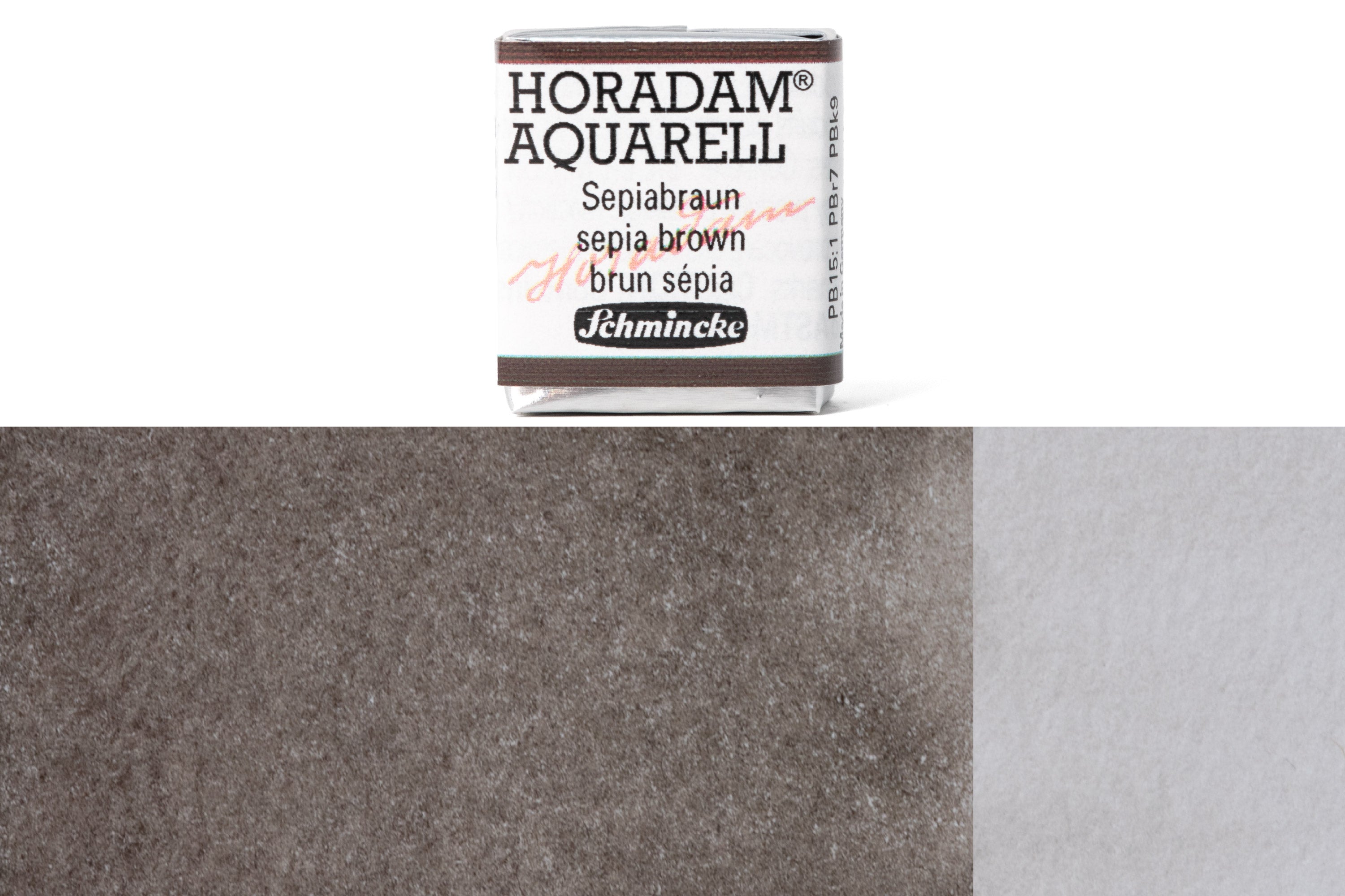 Schmincke - Horadam Watercolor Half Pan, #663 Sepia Brown - St. Louis Art Supply