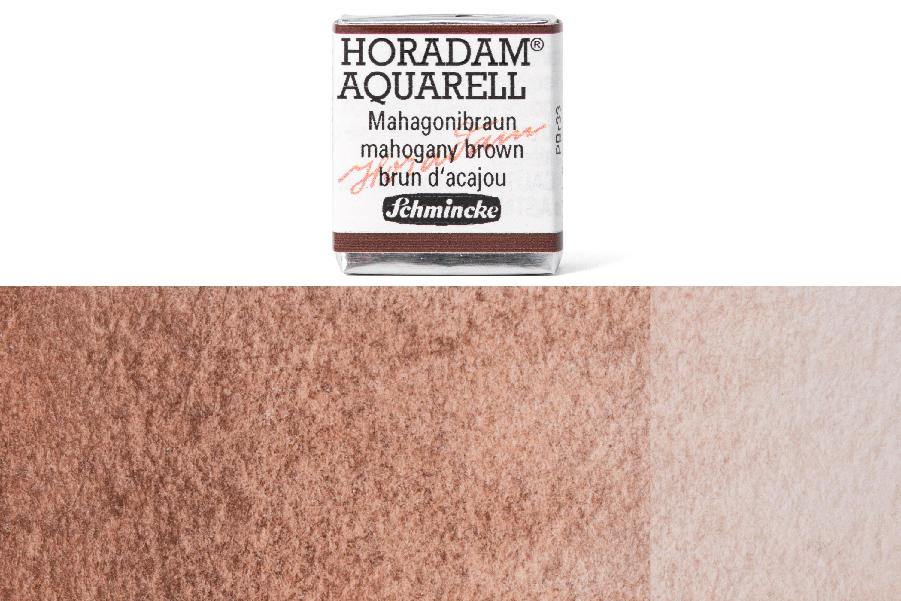 Schmincke - Horadam Watercolor Half Pan, #672 Mahogany Brown - St. Louis Art Supply