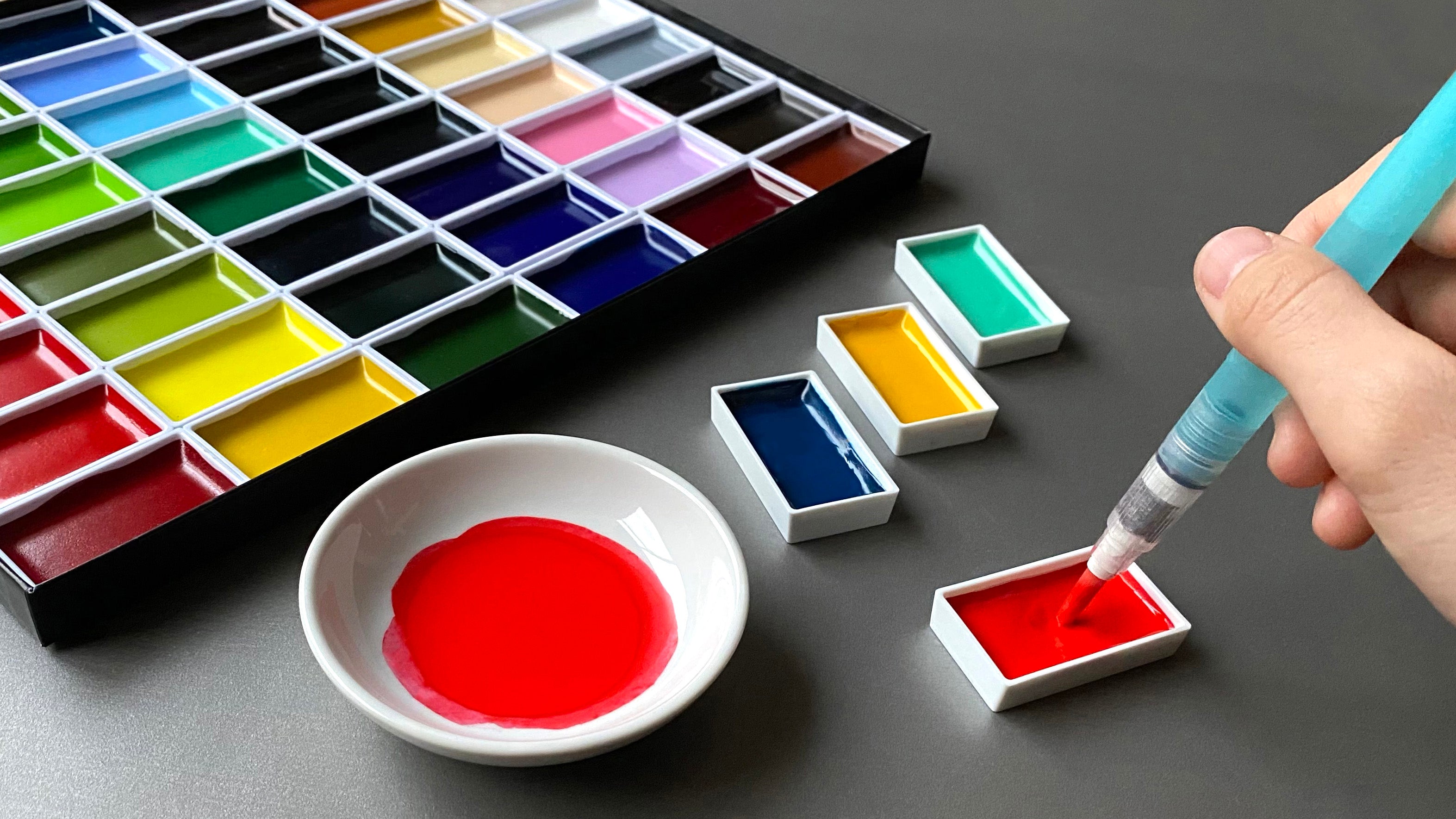 Kuretake - Gansai Tambi Watercolors, #64 Ultramarine - St. Louis Art Supply