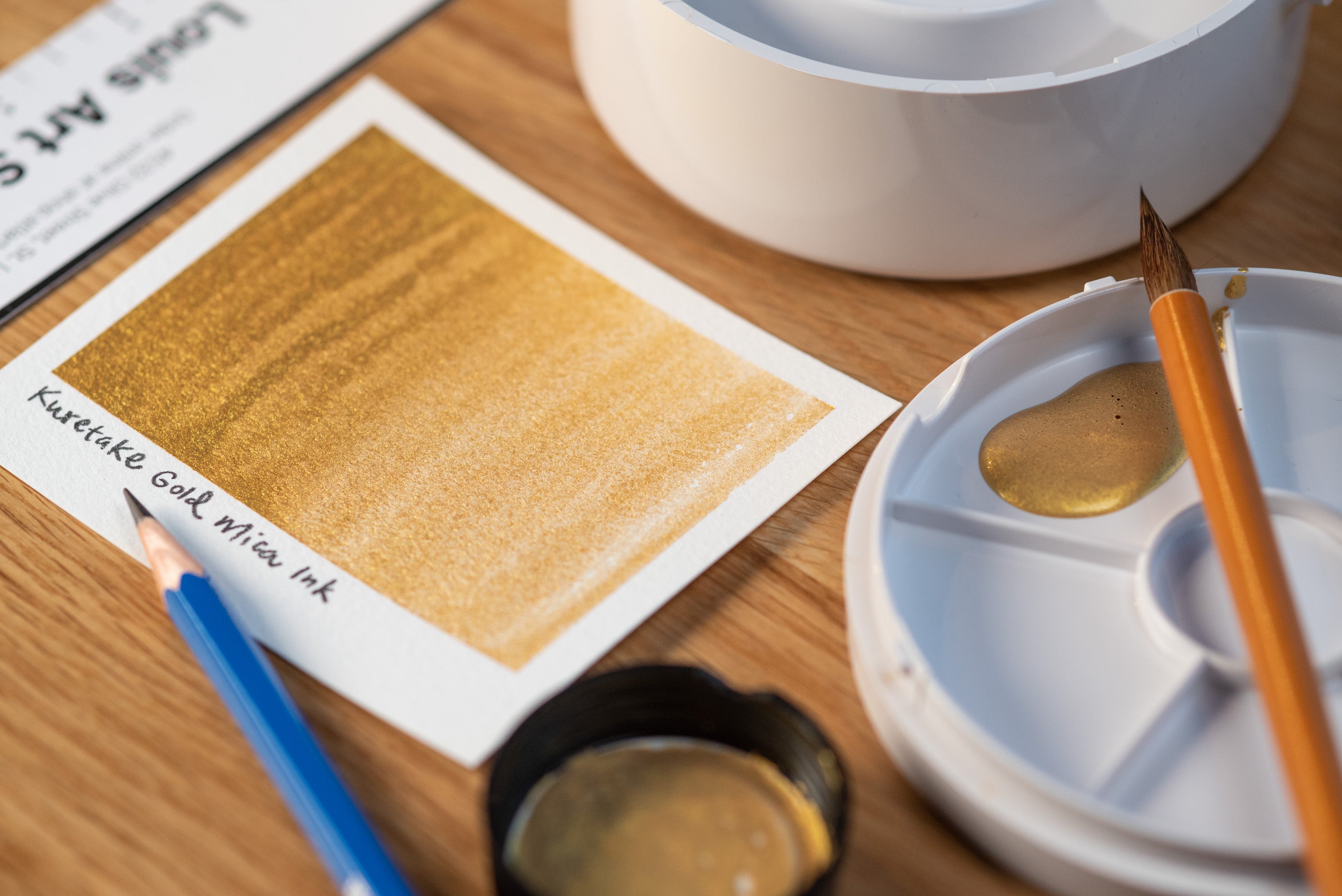 Kuretake - Gold Mica Ink, 60 mL - St. Louis Art Supply