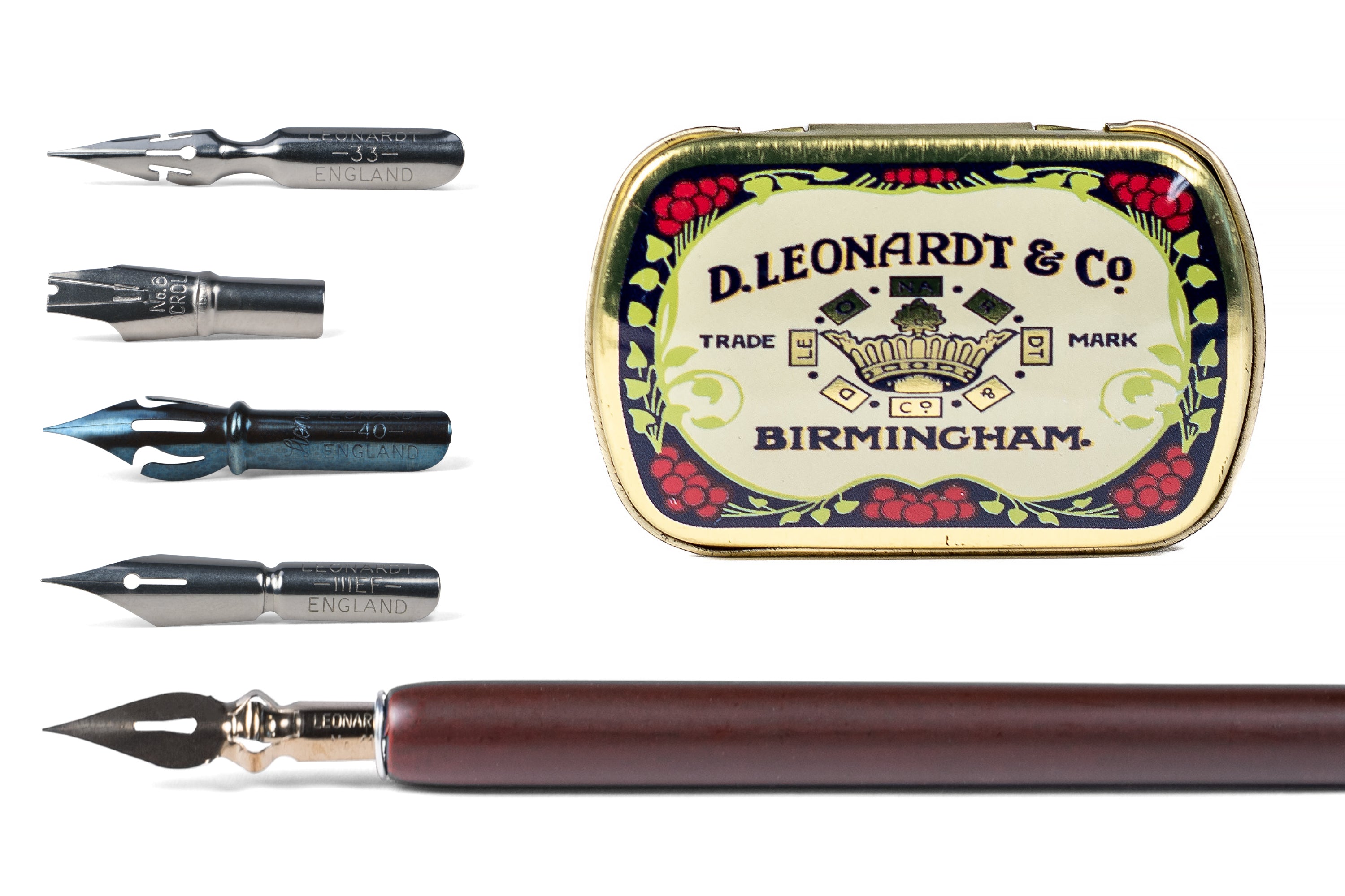 Leonardt Dip Pen Set with Replica Tin – St. Louis Art Supply