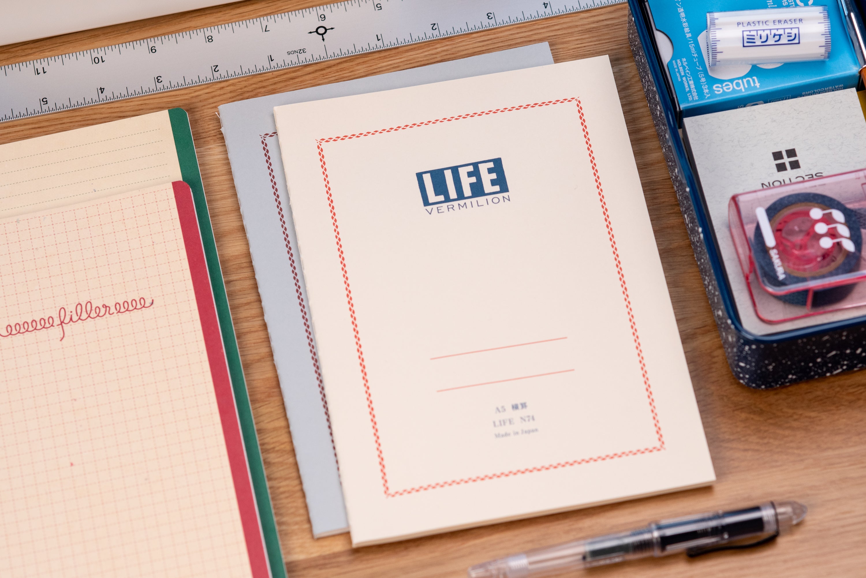 LIFE - Vermilion Notebook, A5, Ruled - St. Louis Art Supply