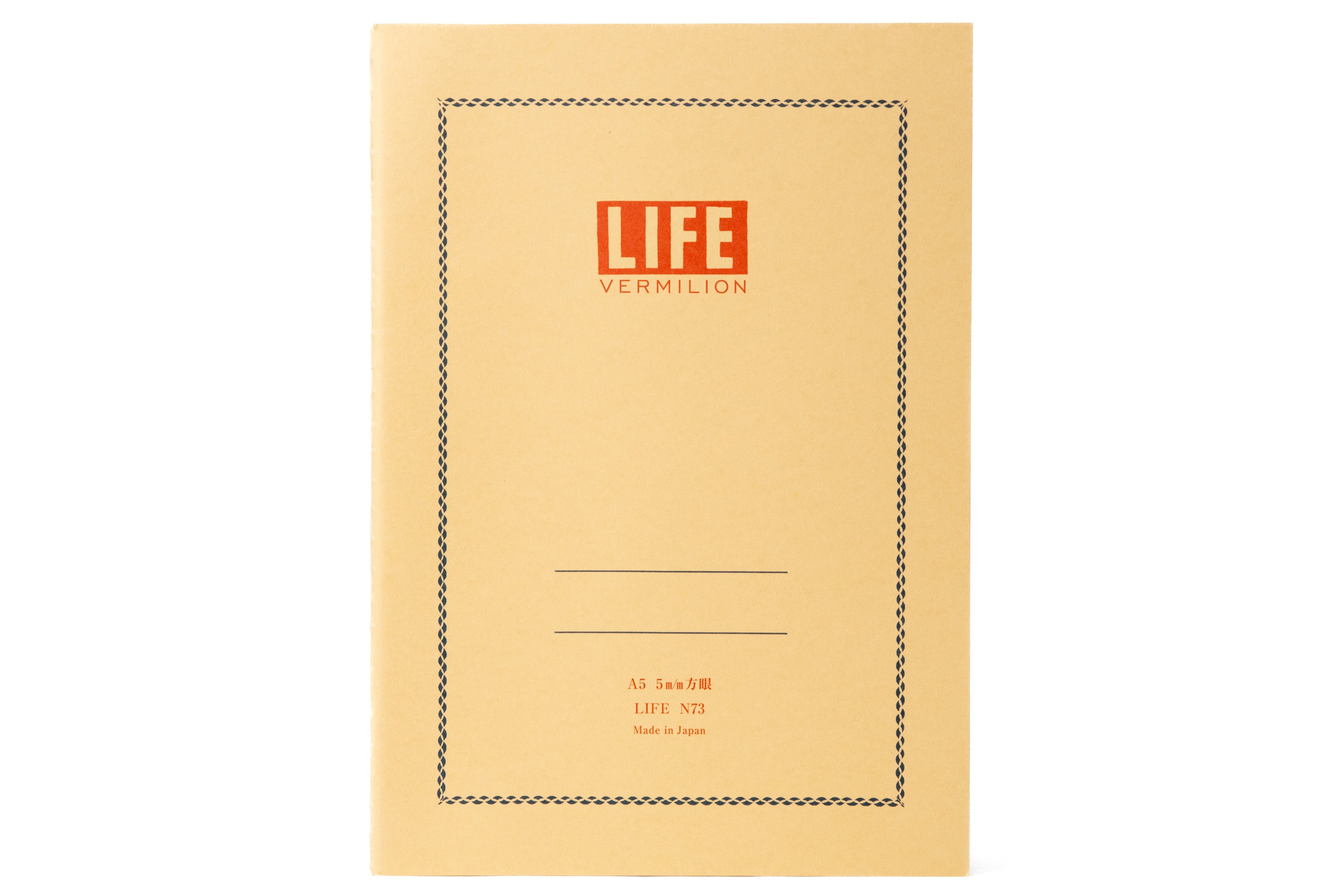 LIFE - Vermilion Notebook, A5, Grid - St. Louis Art Supply