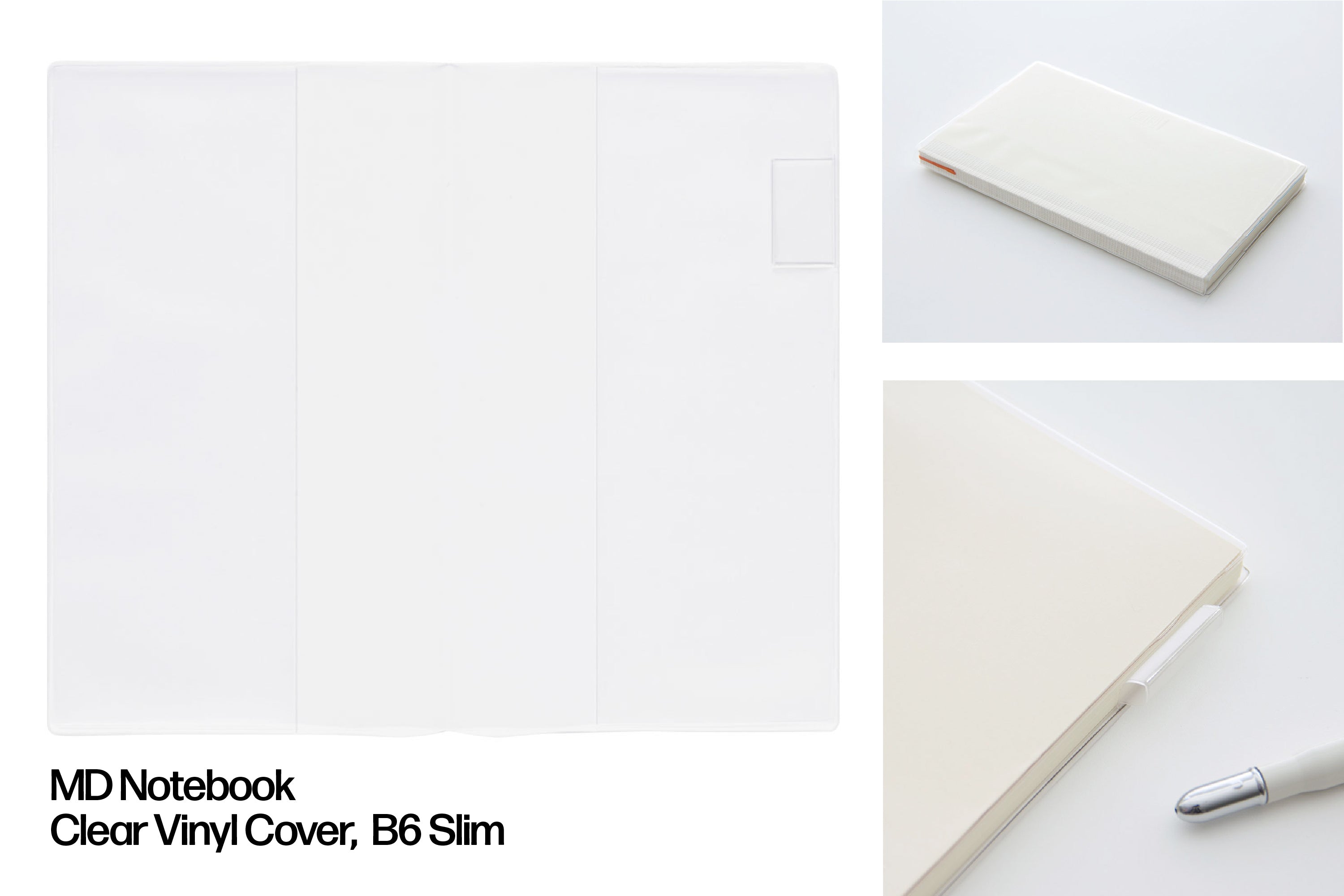 MD Notebook Cover, Clear Vinyl, B6 Slim