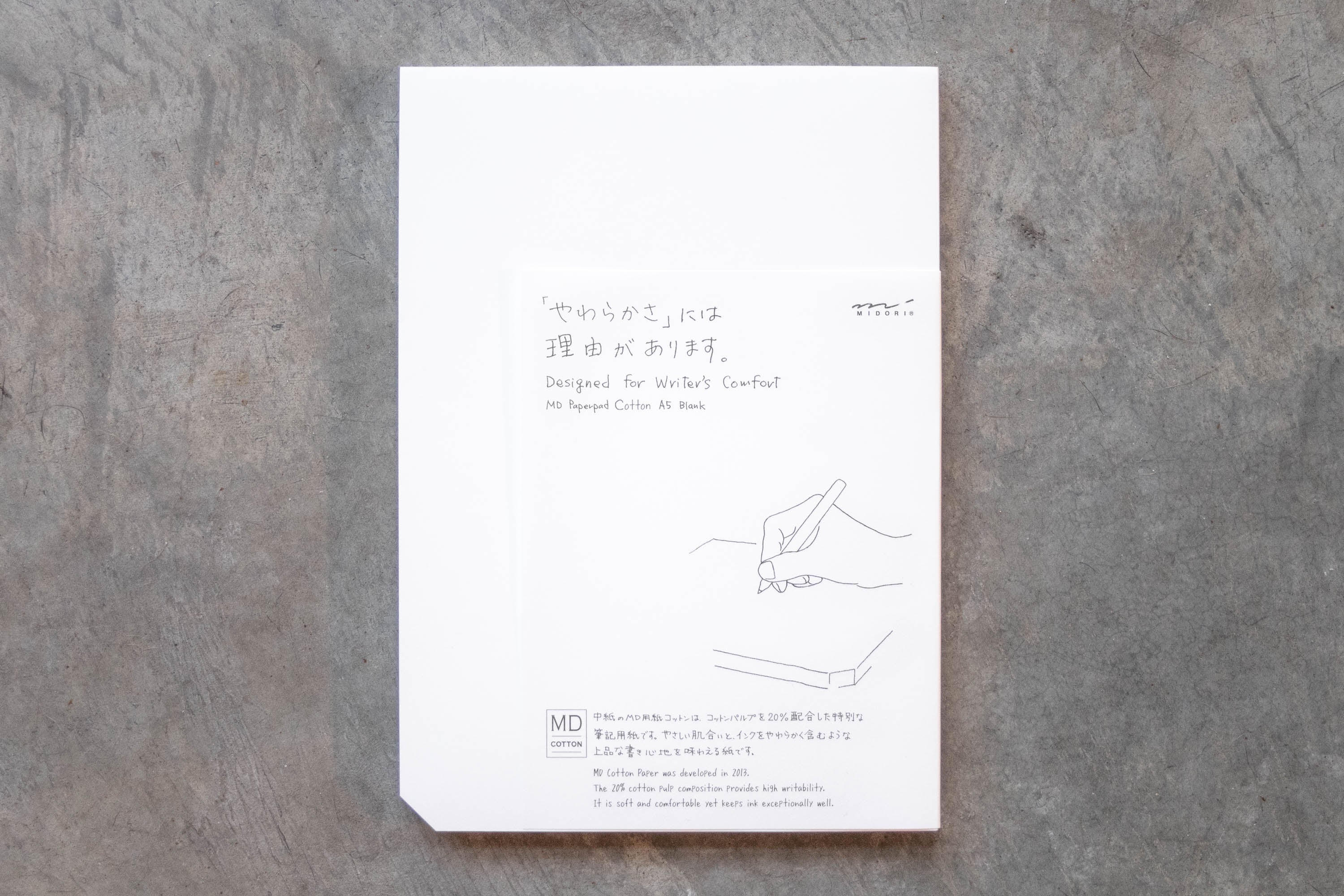 Midori - MD Paper Pad, Cotton, A5 - St. Louis Art Supply