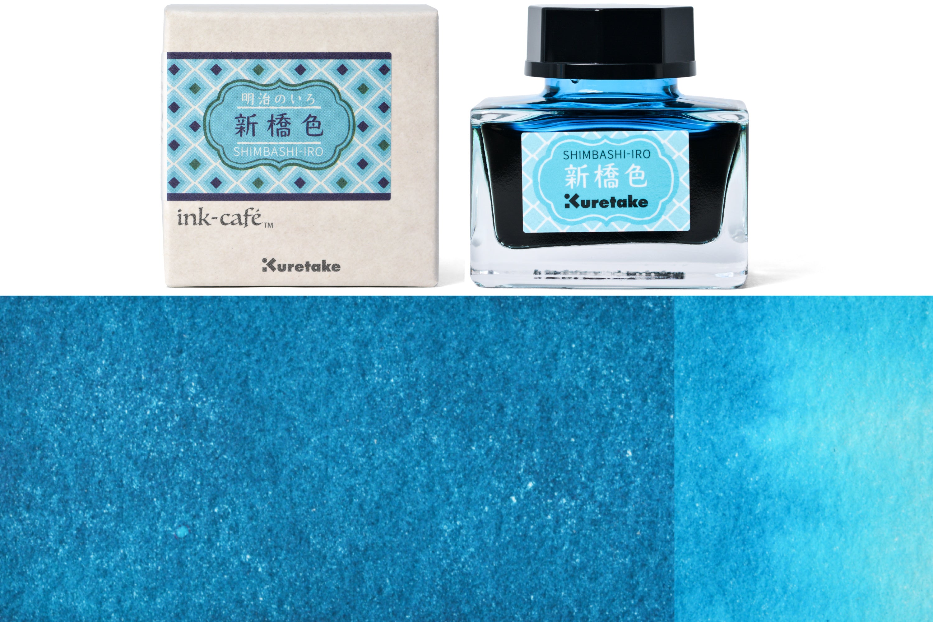 Kuretake - ink-café Meiji no Iro Fountain Pen Ink, #533 Shimbashi-iro - St. Louis Art Supply