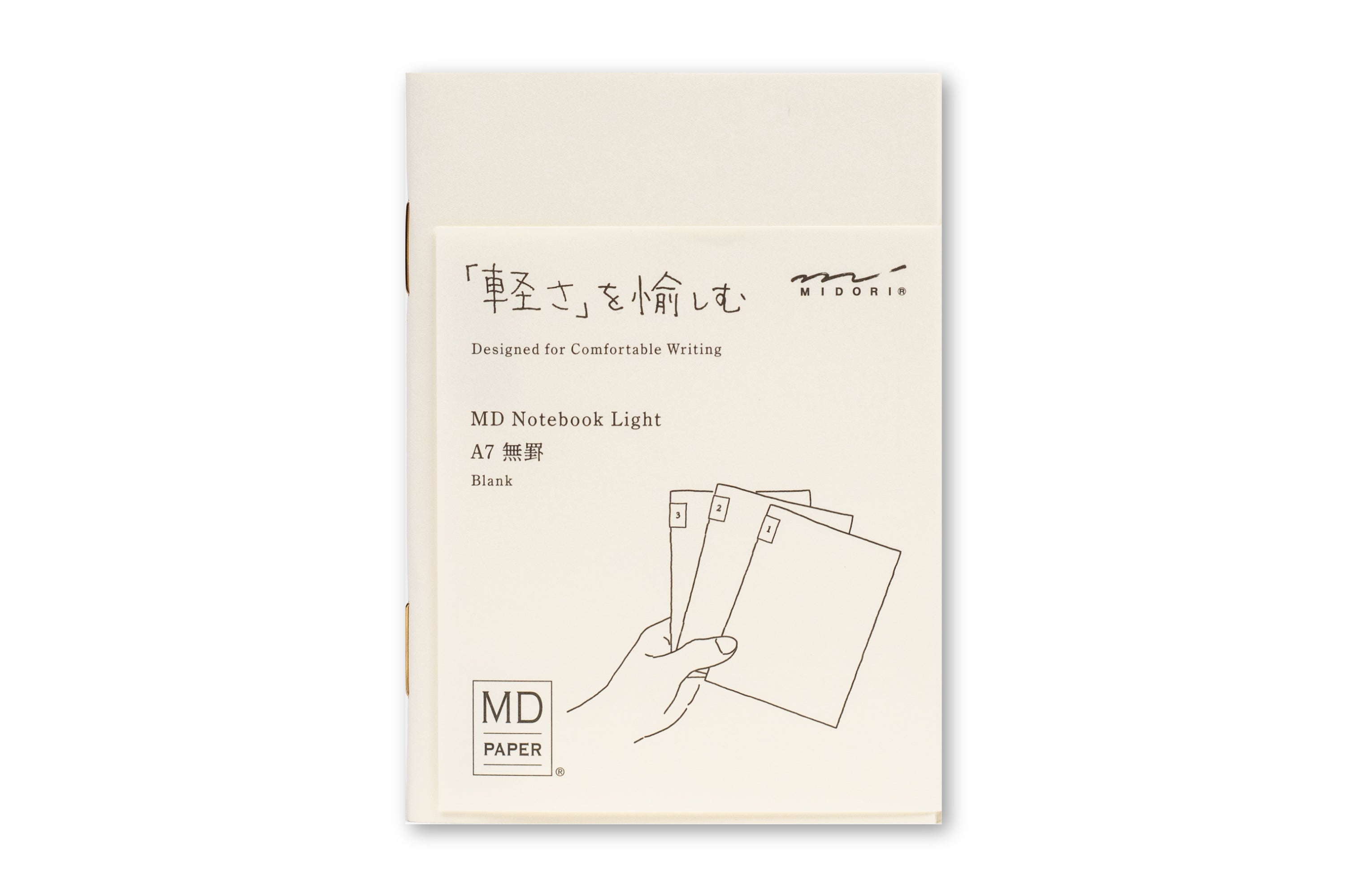 MD Notebook Light, A7 Blank, Set of 3