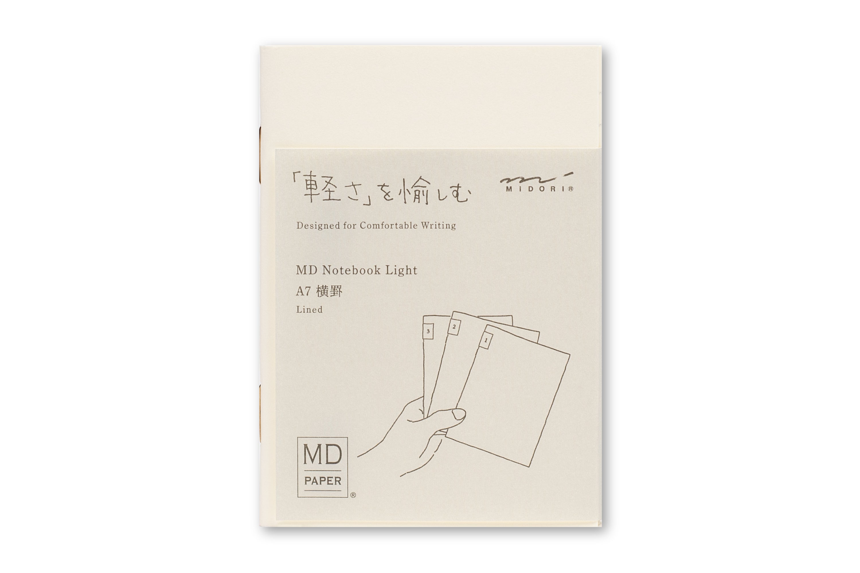 MD Notebook Light, A7 Lined, Set of 3