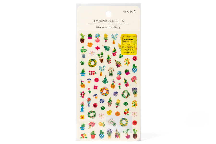 Midori Stickers for Diary, Plants and Flowers