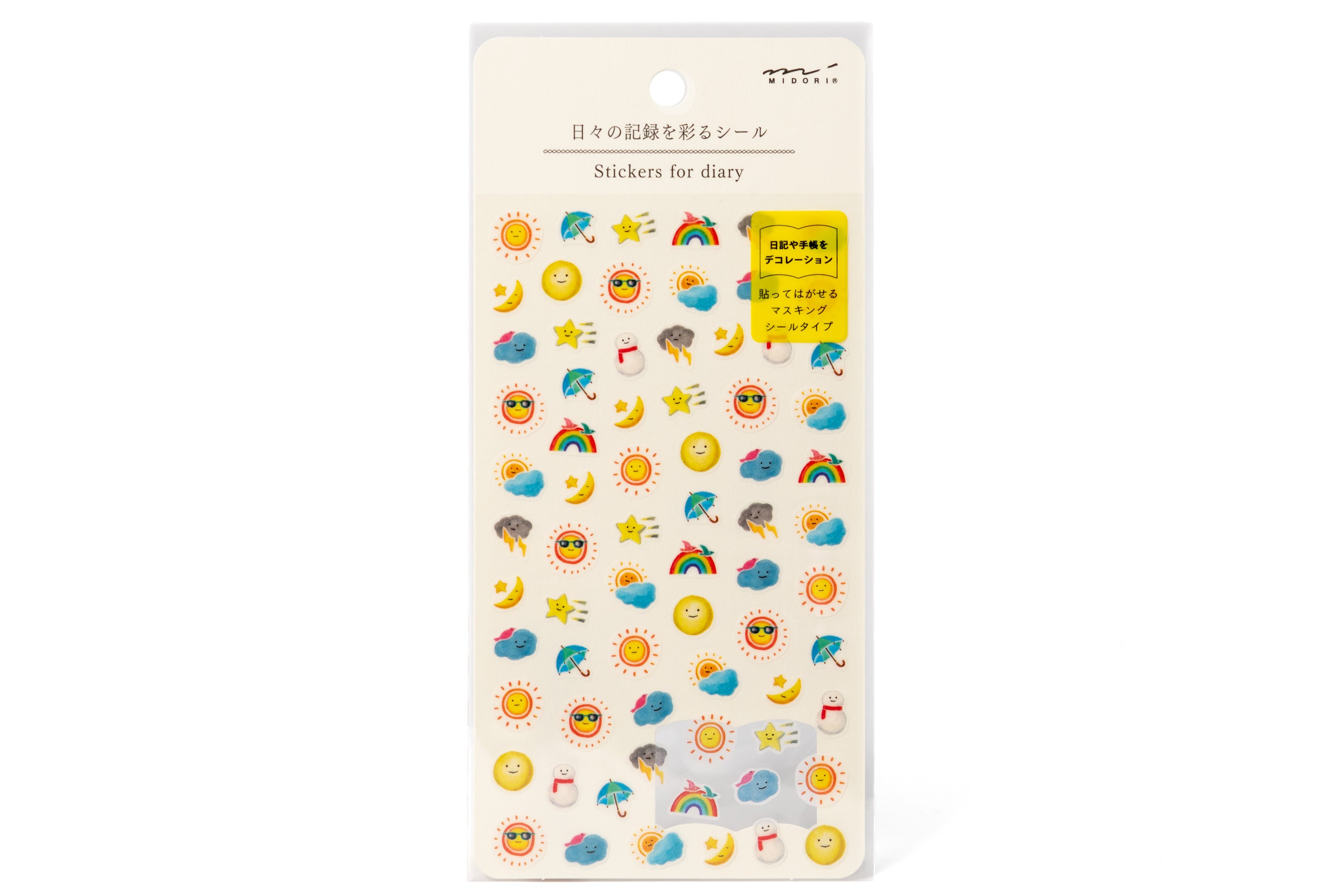 Midori Stickers for Diary, Weather