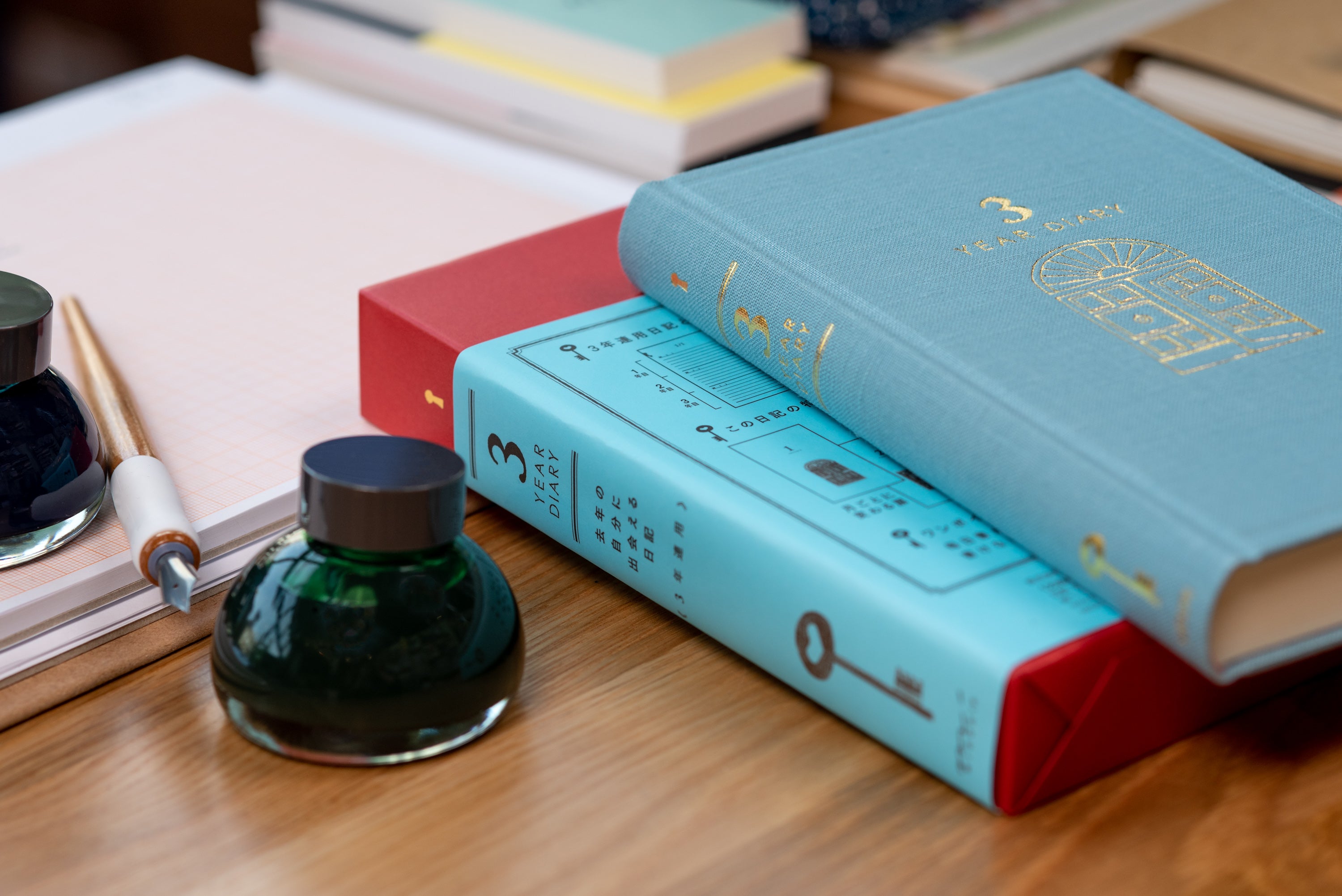 Midori - Three Year Diary, Soft Blue - St. Louis Art Supply