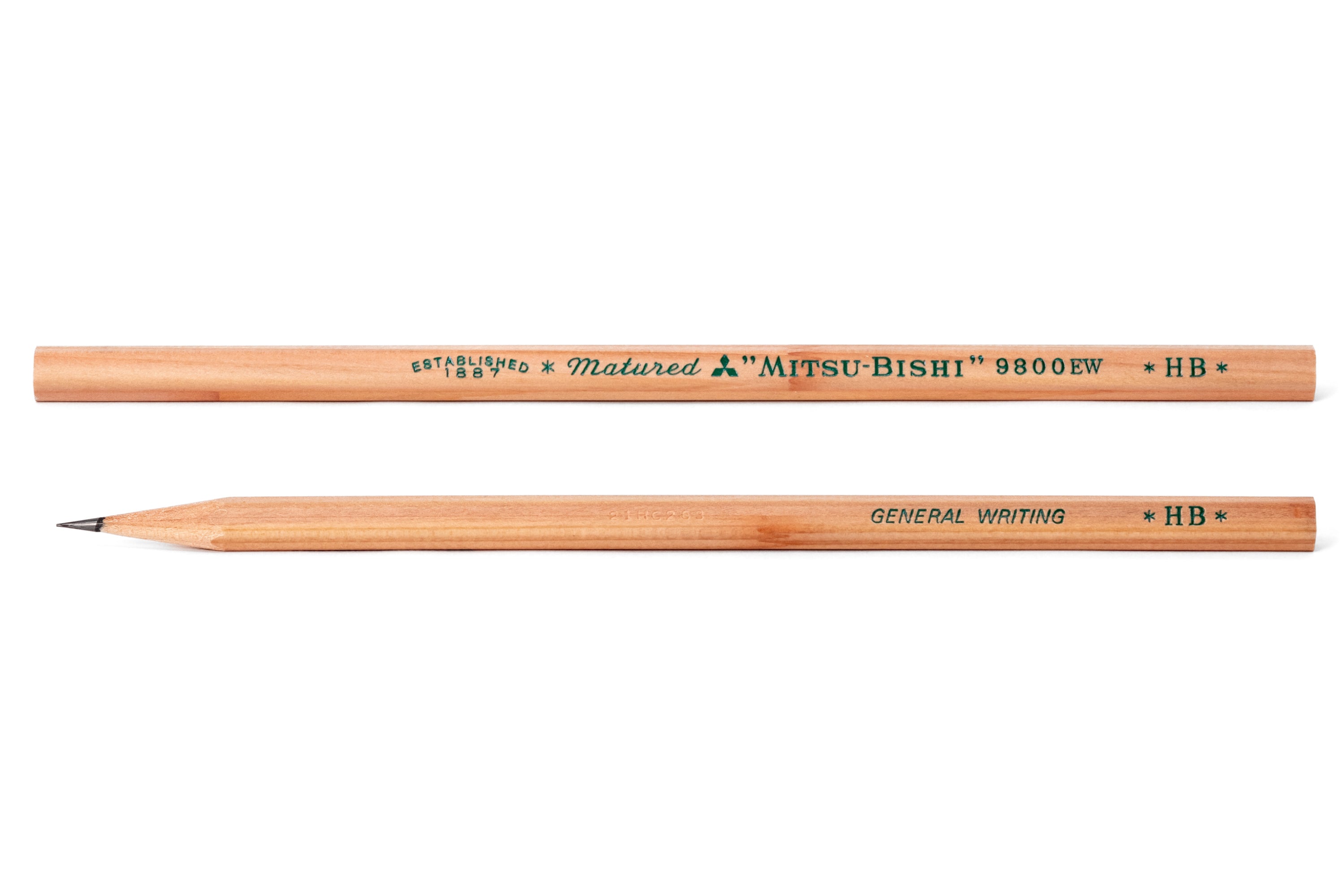 Mitsubishi Pencil Co. - Mitsubishi 9800EW Recycled Pencil, HB, Set of 12 - St. Louis Art Supply