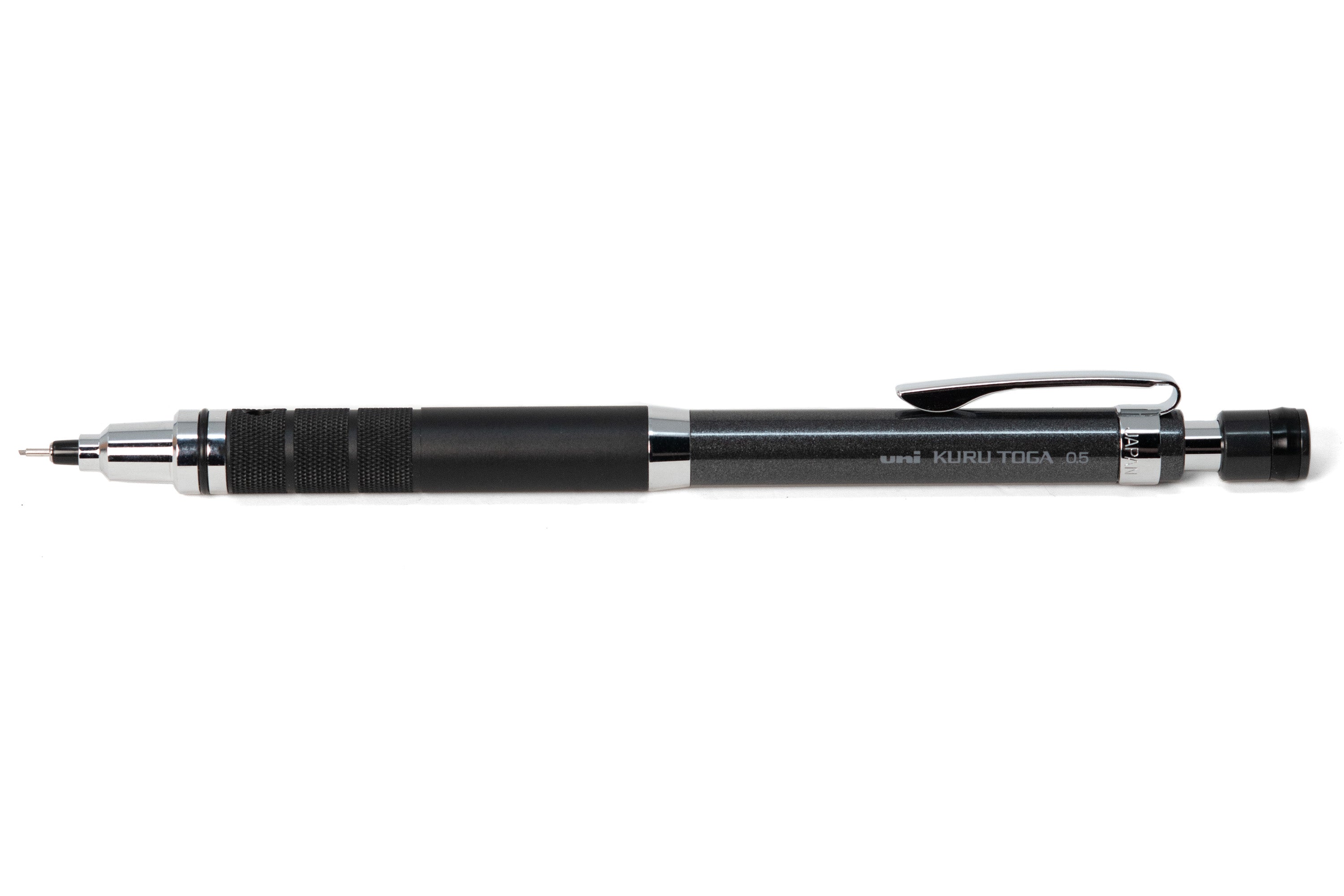 Uni Kuru Toga Mechanical Pencil, 0.5 mm, Black with Metal Grip