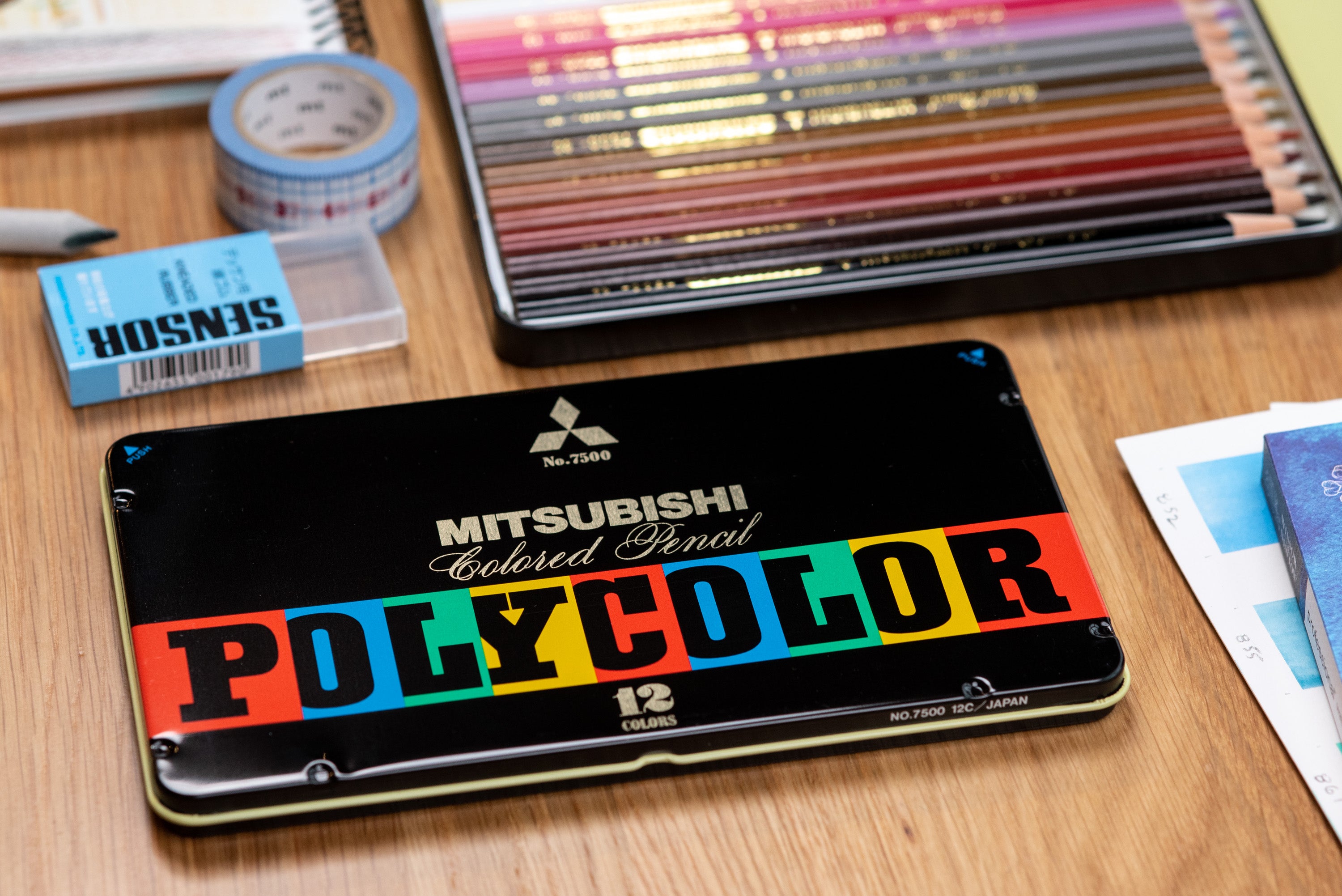 Mitsubishi Pencil Co. - Polycolor Colored Pencils, Set of 12 - St. Louis Art Supply