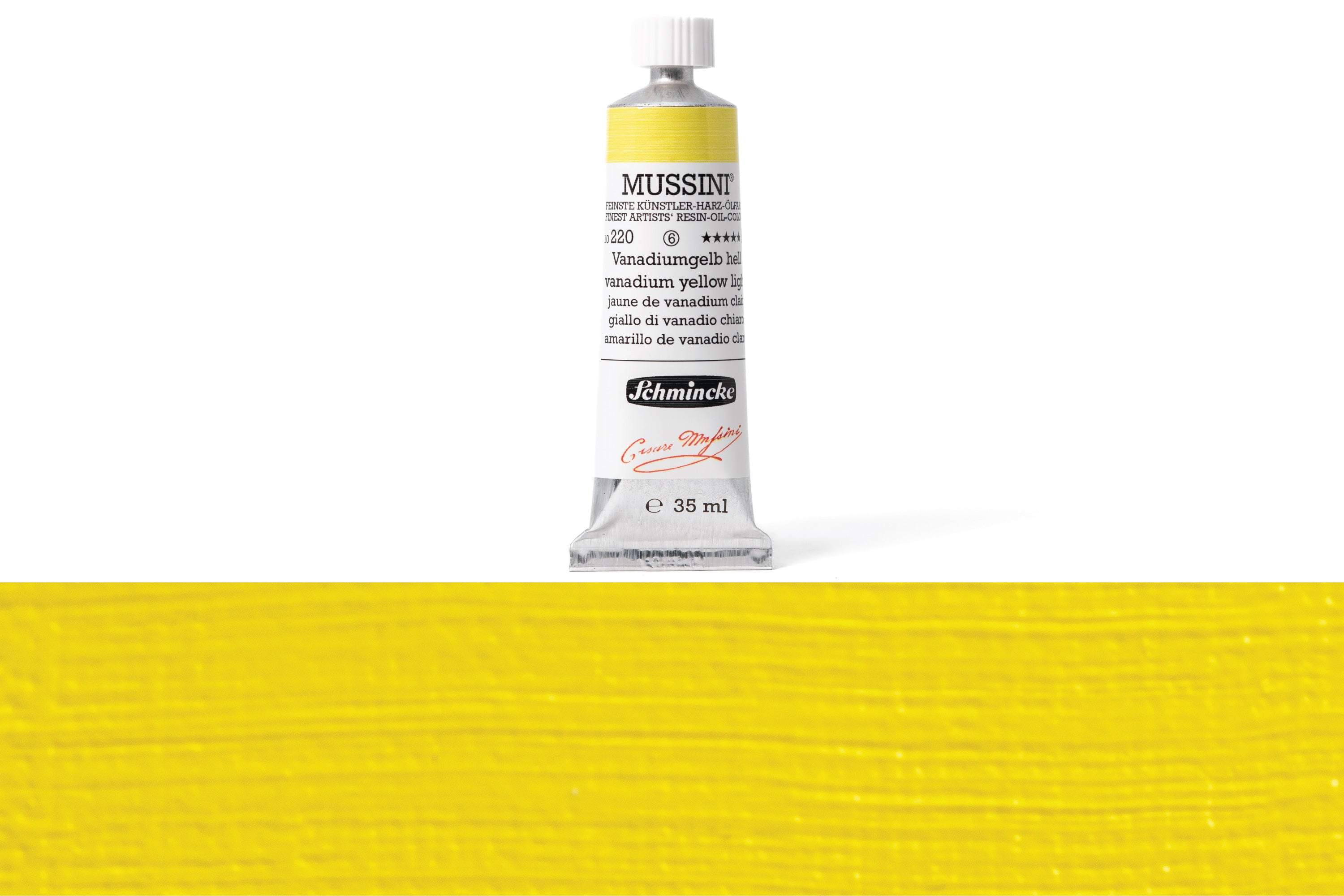 Schmincke - Mussini Oil Colors, 35 mL, #220 Vanadium Yellow Light - St. Louis Art Supply