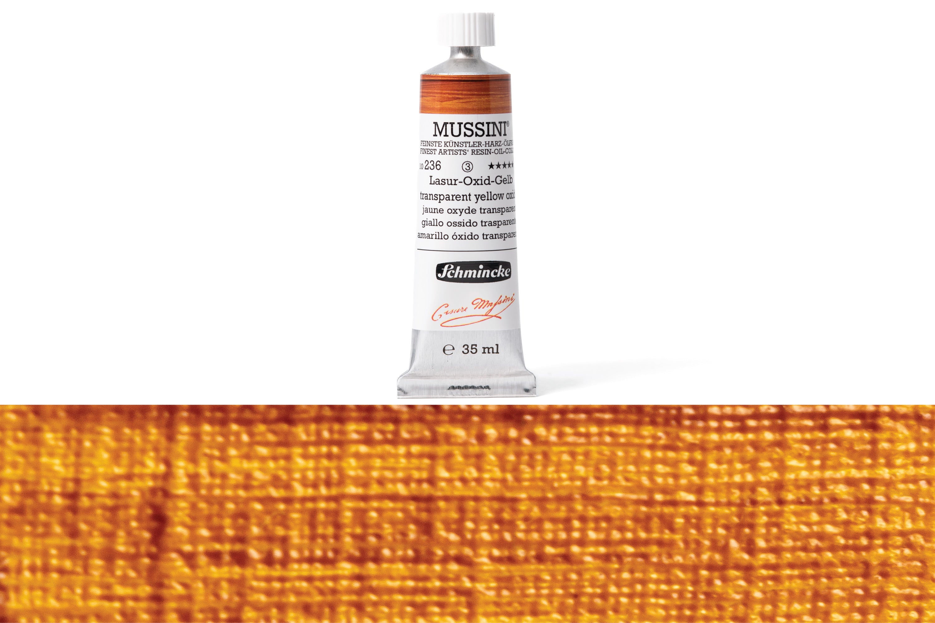 Schmincke - Mussini Oil Colors, 35 mL, #236 Transparent Yellow Oxide - St. Louis Art Supply