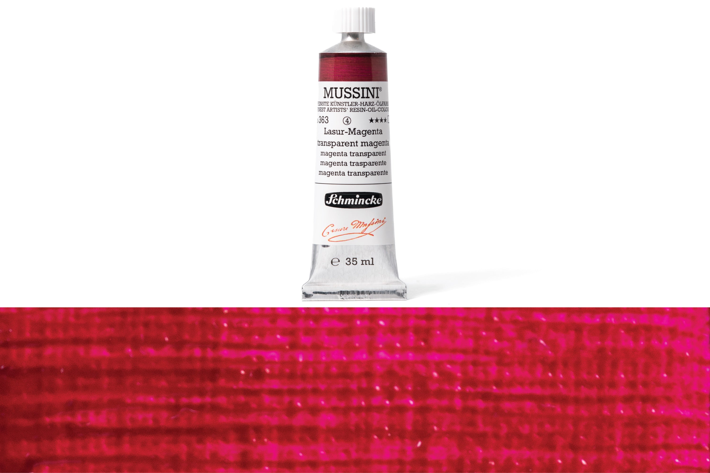 Schmincke - Mussini Oil Colors, 35 mL, #363 Transparent Magenta - St. Louis Art Supply