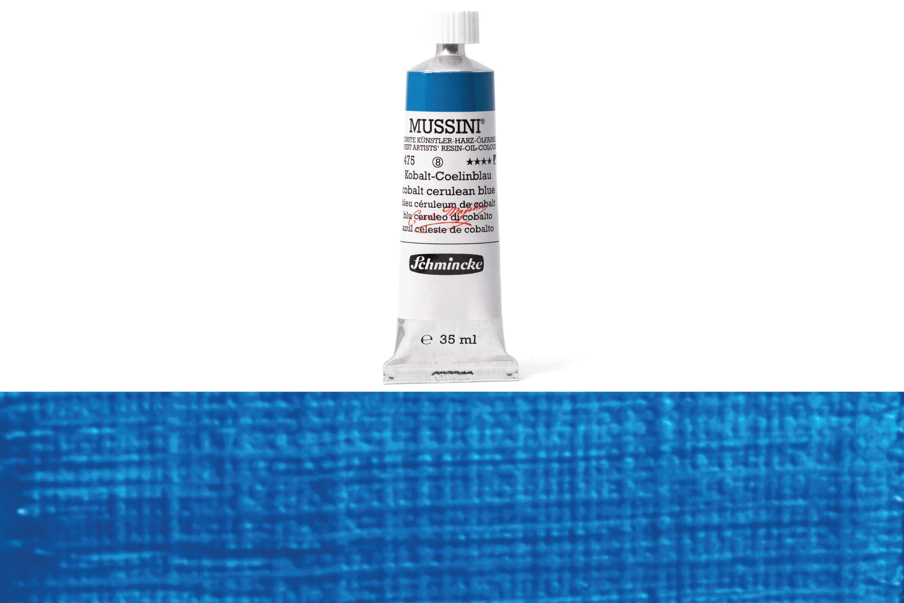 Schmincke - Mussini Oil Colors, 35 mL, #475 Cobalt Cerulean Blue - St. Louis Art Supply