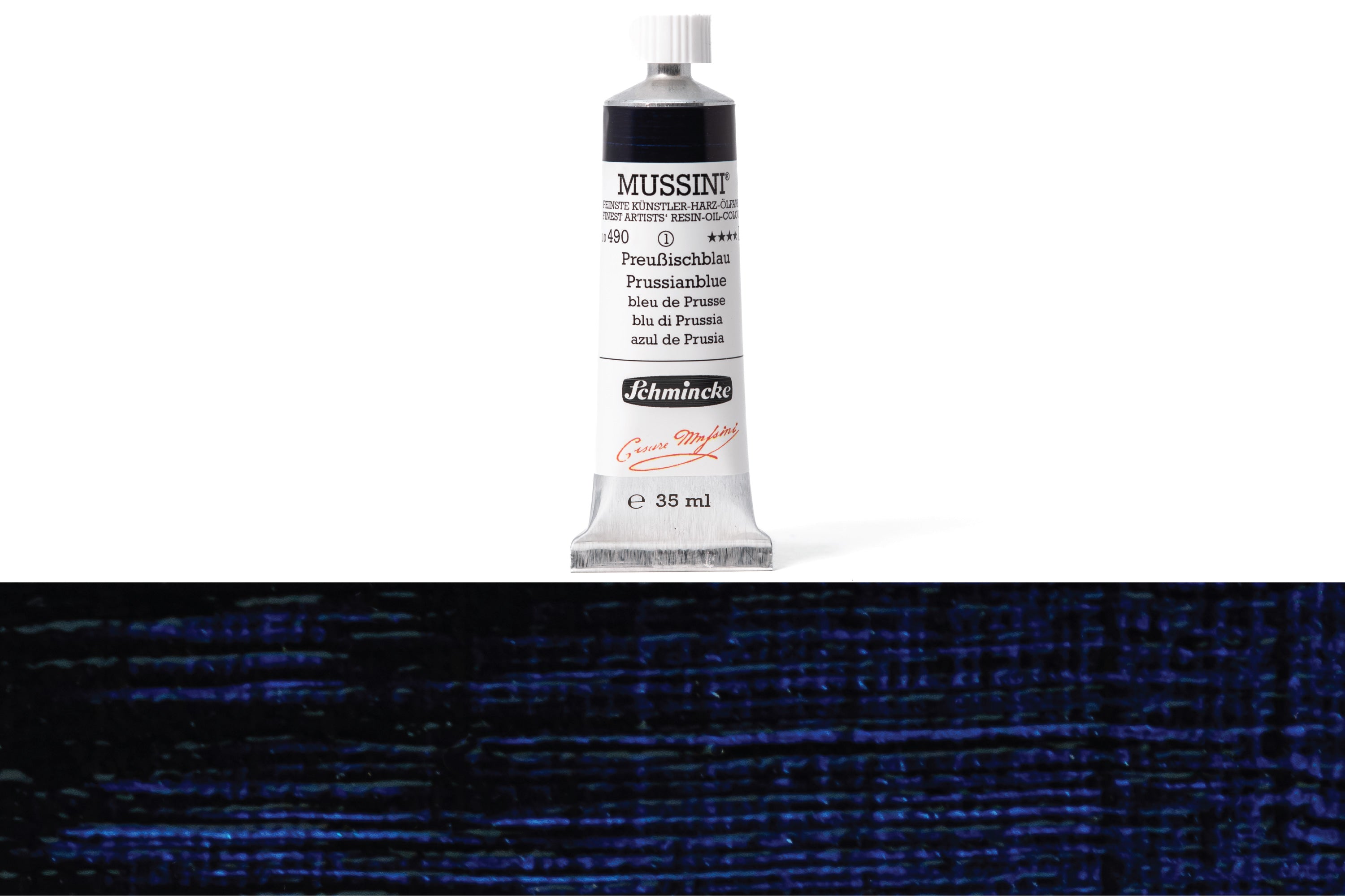 Schmincke - Mussini Oil Colors, 35 mL, #490 Prussian Blue - St. Louis Art Supply