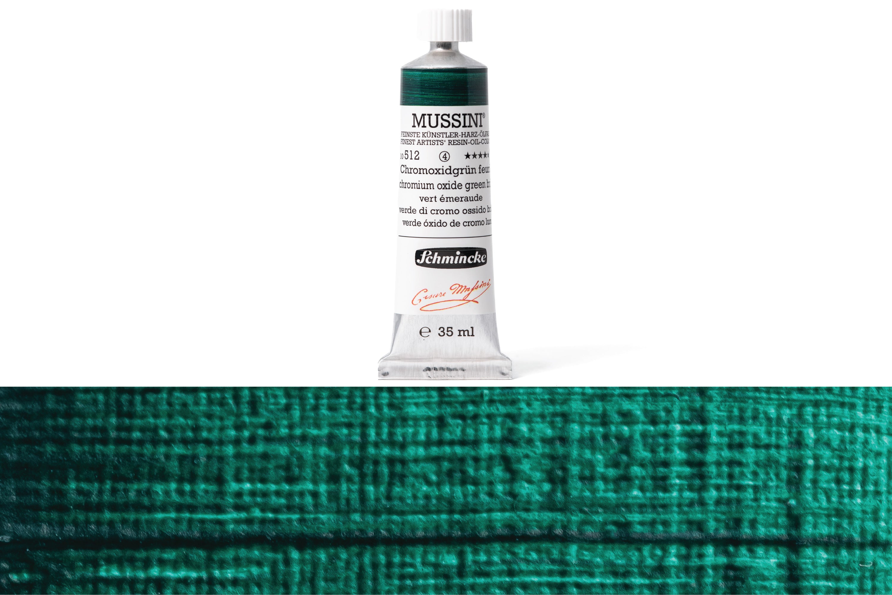 Schmincke - Mussini Oil Colors, 35 mL, #512 Chromium Oxide Green Brilliant - St. Louis Art Supply