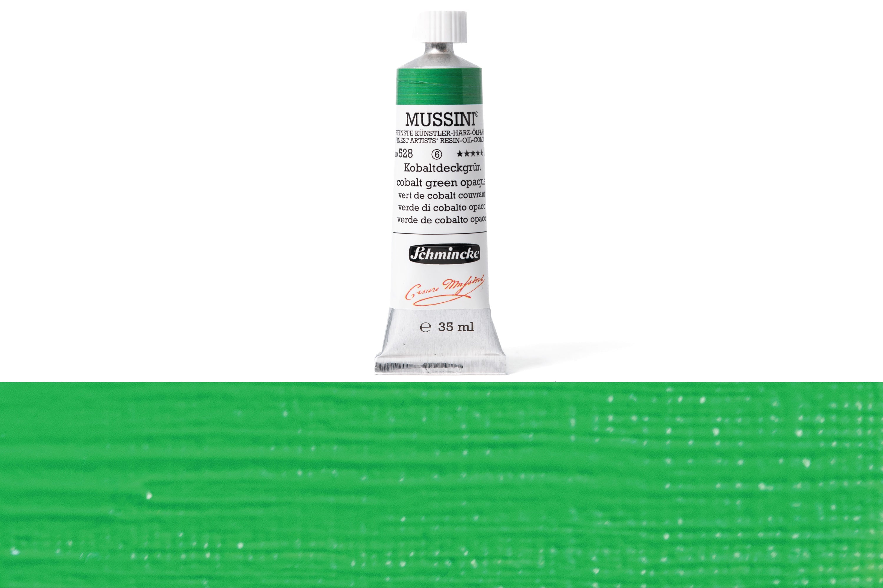 Schmincke - Mussini Oil Colors, 35 mL, #528 Cobalt Green Opaque - St. Louis Art Supply