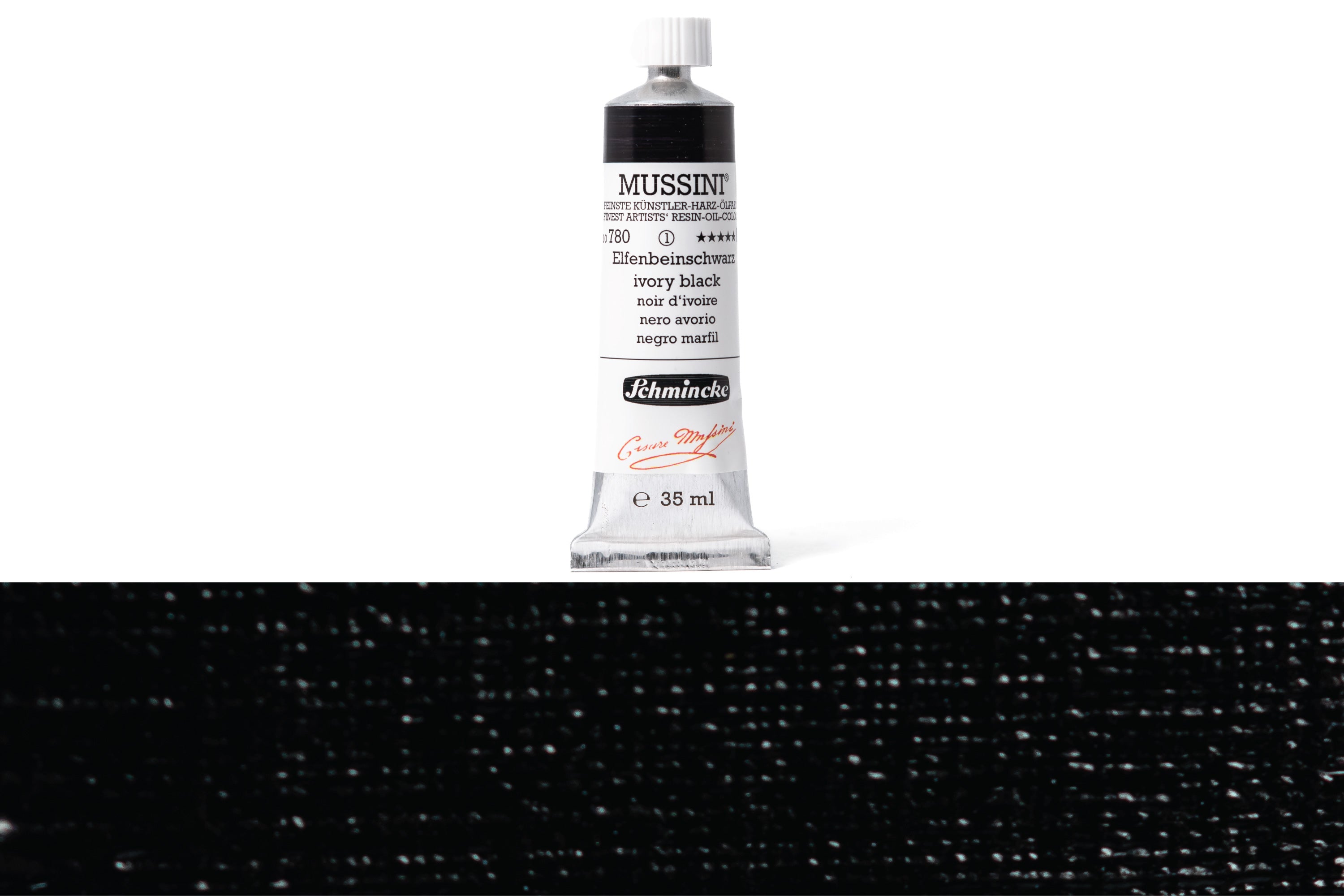 Schmincke - Mussini Oil Colors, 35 mL, #780 Ivory Black - St. Louis Art Supply