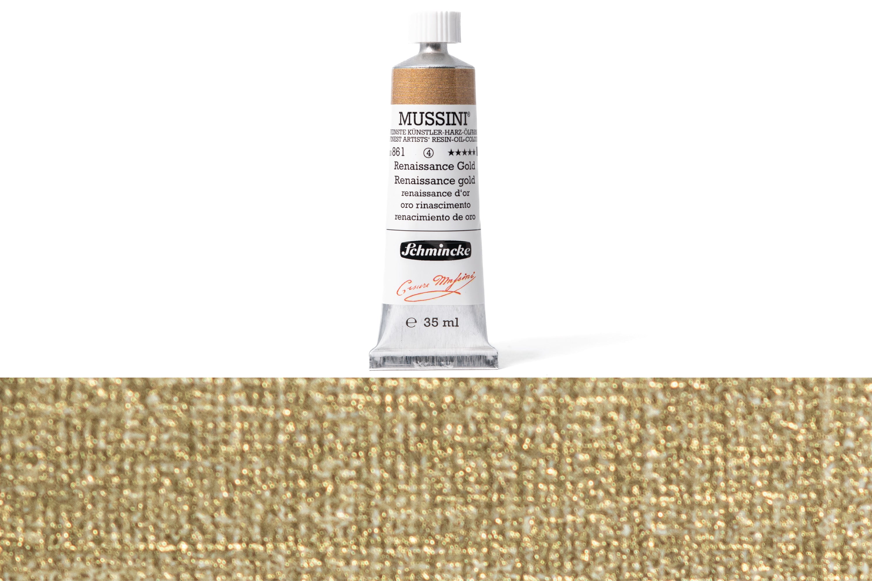 Schmincke - Mussini Oil Colors, 35 mL, #861 Renaissance Gold - St. Louis Art Supply