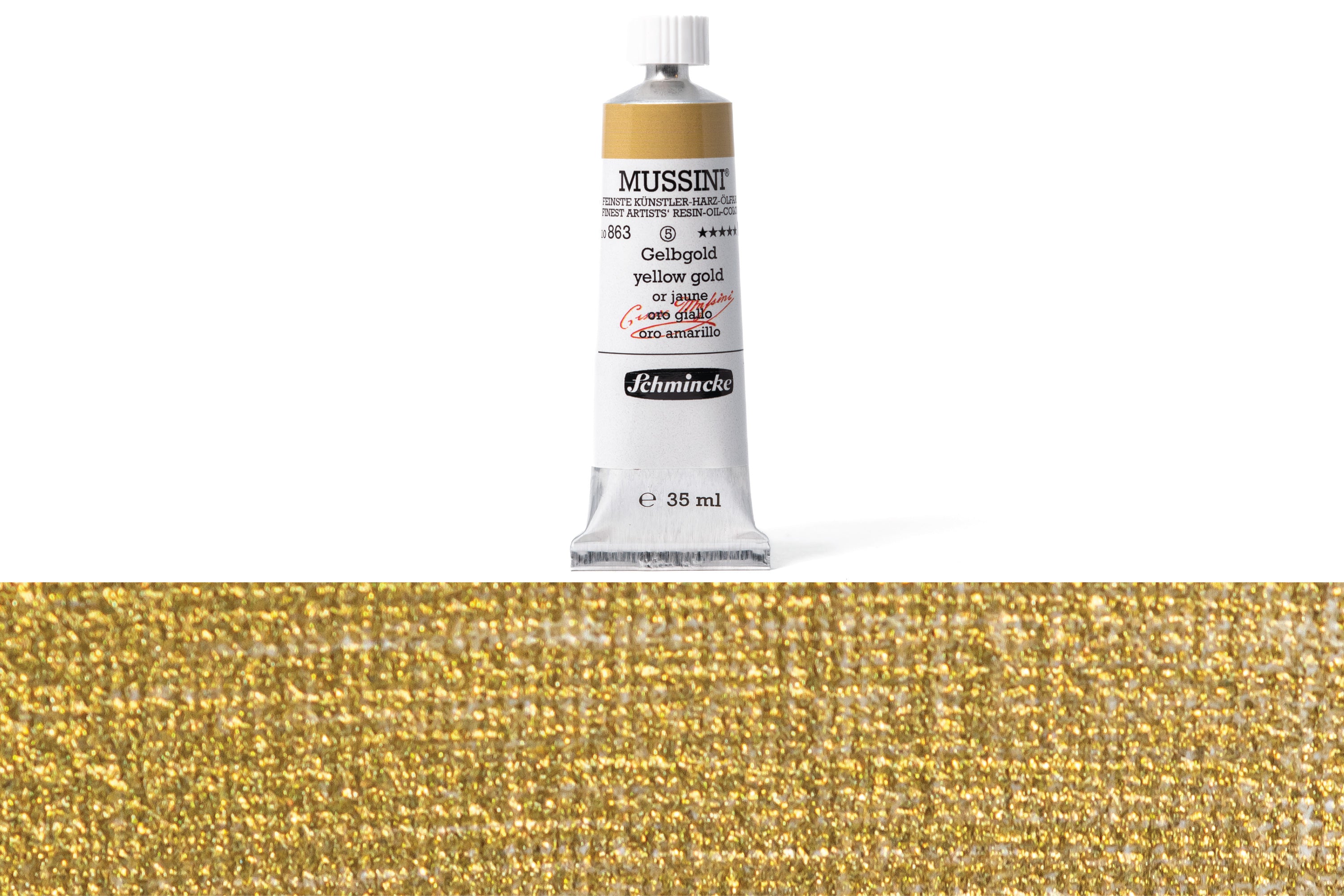 Schmincke - Mussini Oil Colors, 35 mL, #863 Yellow Gold - St. Louis Art Supply