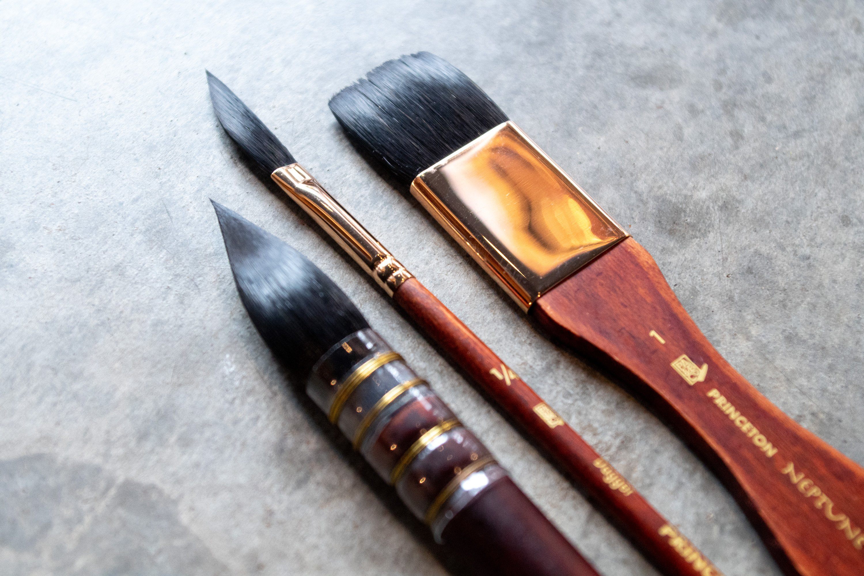 Neptune watercolor brushesPrinceton Brush