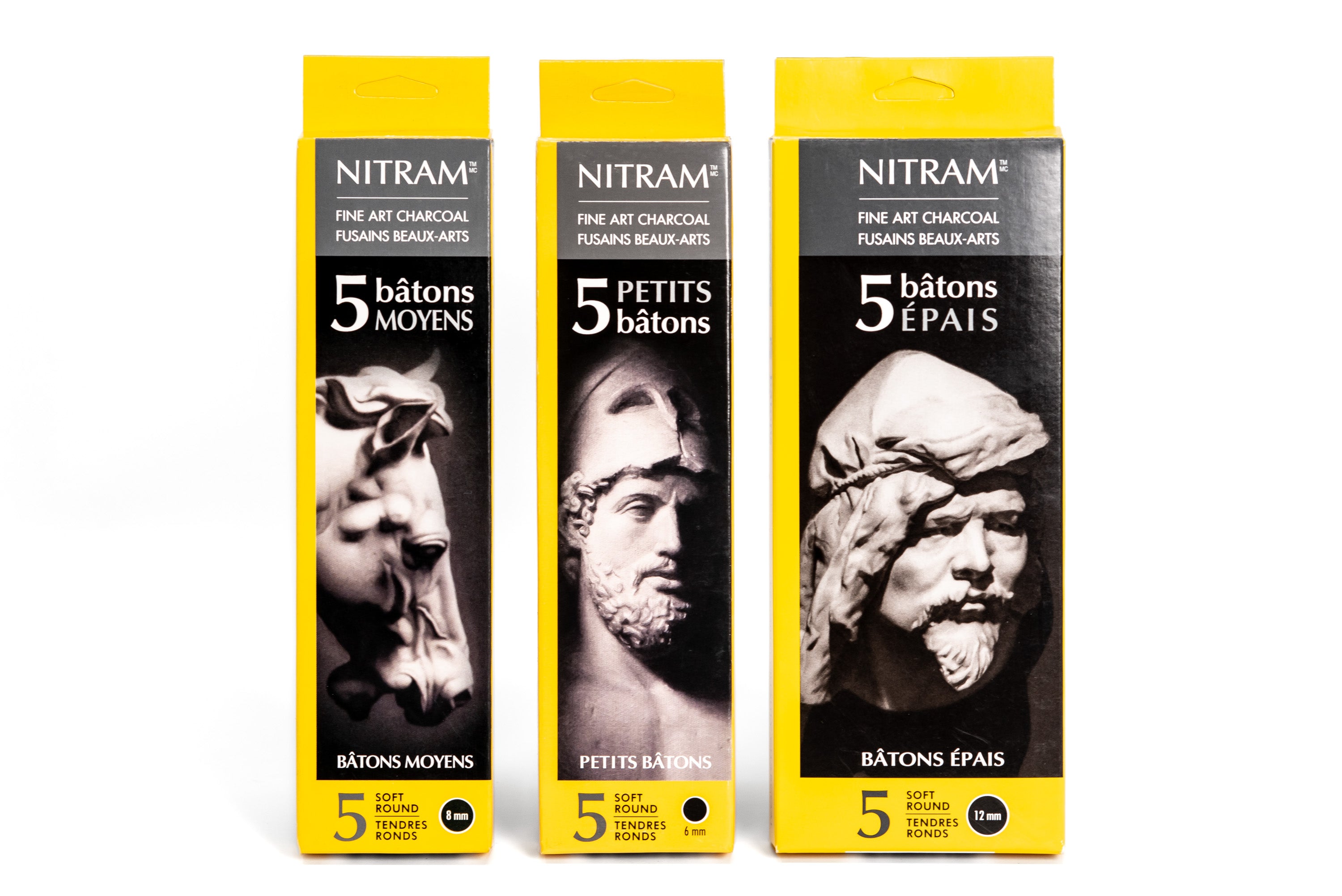 Nitram - Beaux Arts Fusains Extra Soft Charcoal - Moyen - 8mm