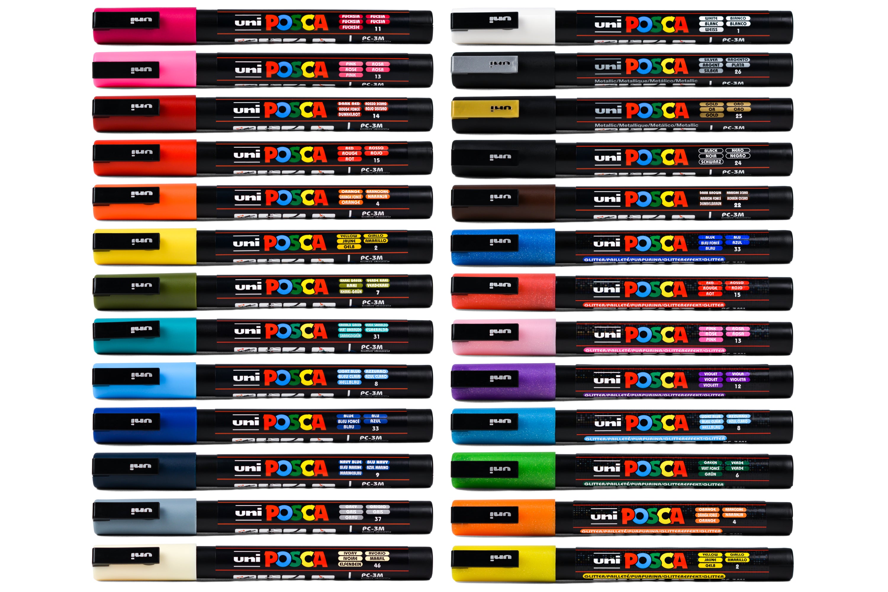 Uni Posca PC-3M Pen Case 12 set Main Colors