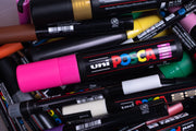 Uni POSCA Paint Markers, Fine Tip (PC-3M), Set of 16