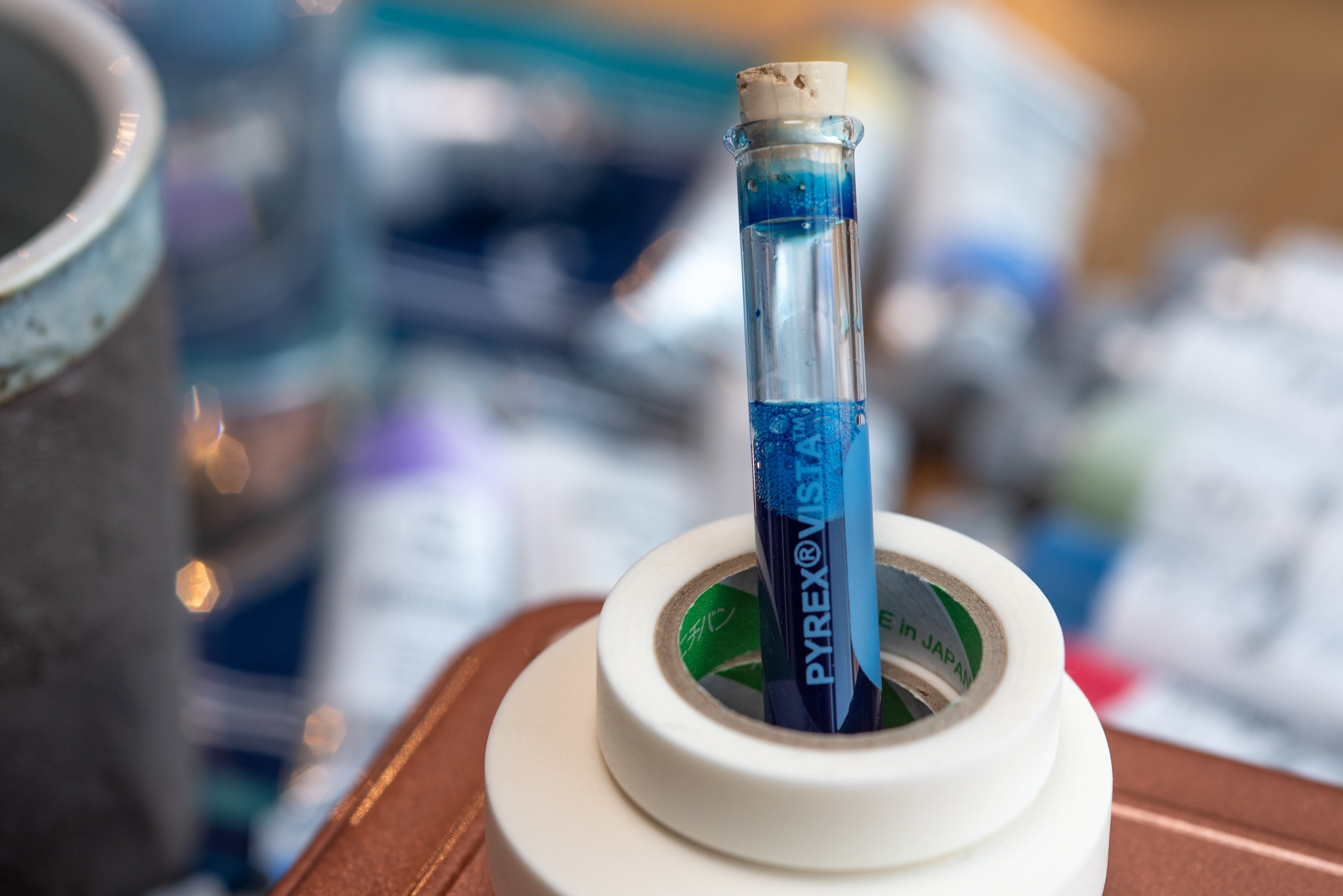 Pyrex - Pyrex Vista 3 mL Test Tubes with Cork Stoppers, Set of 5 - St. Louis Art Supply