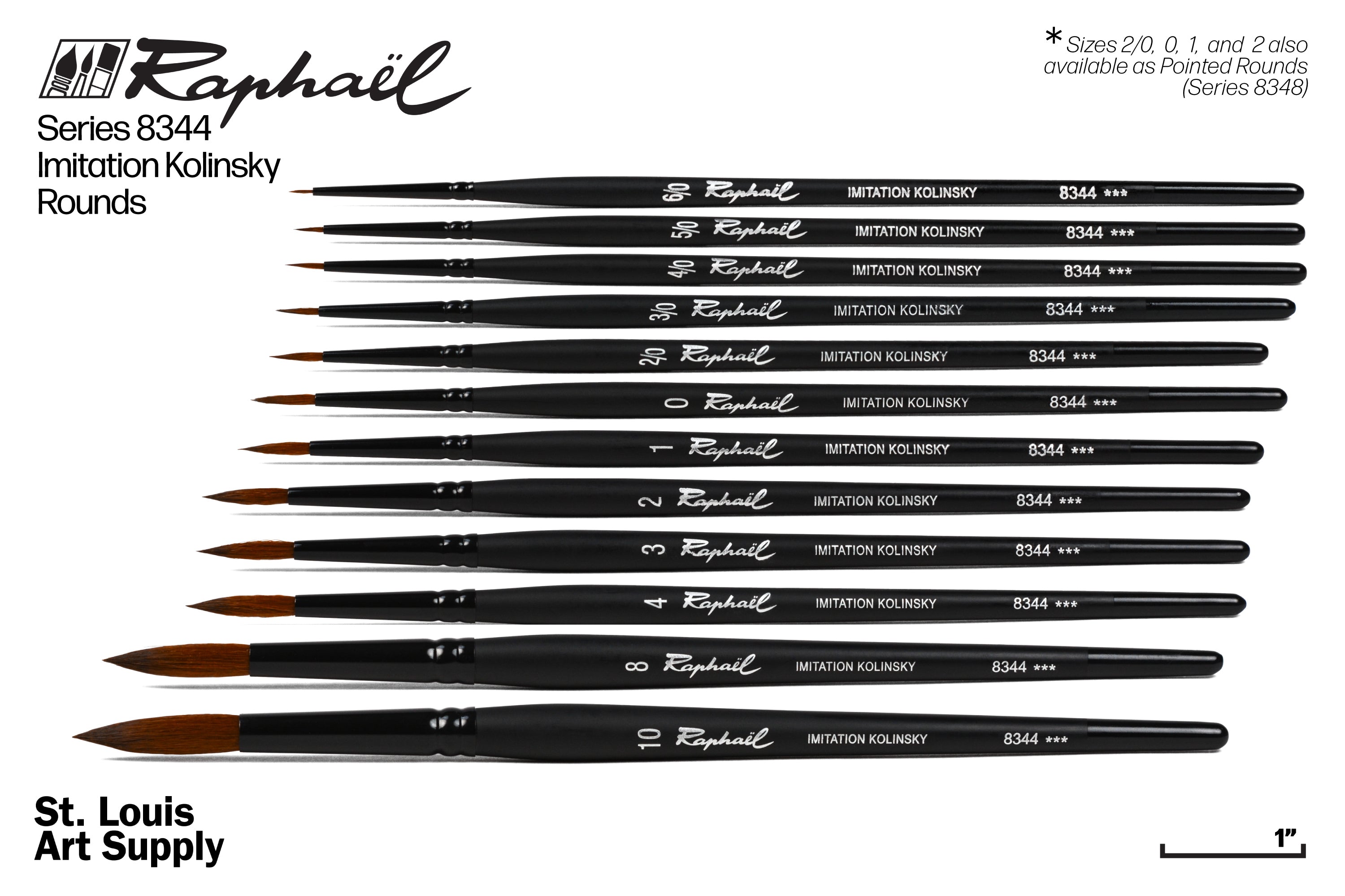 Synthetic Kolinsky Watercolor Brushes