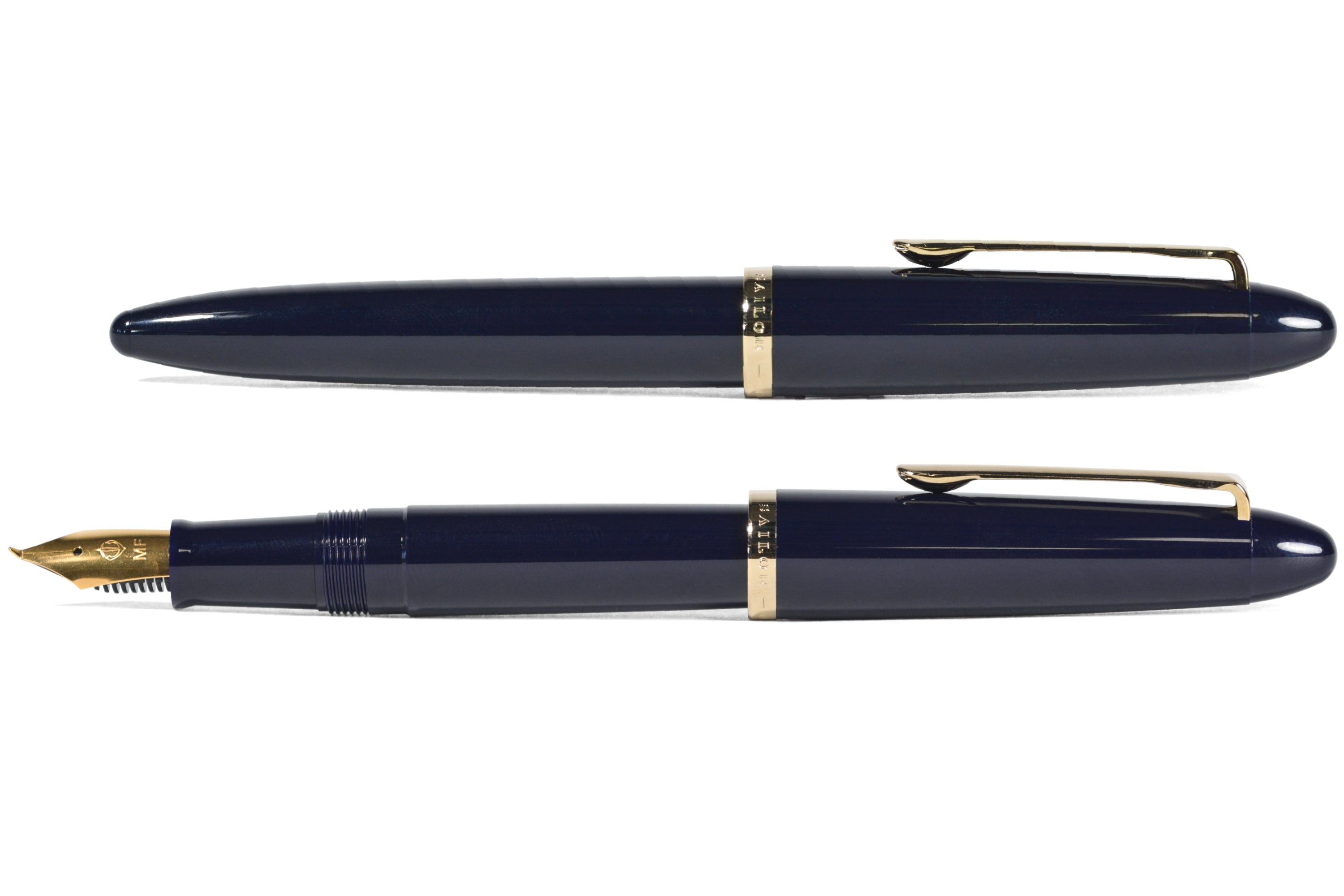 Sailor - Fude DE Mannen 1911 Fountain Pen, Navy/Gold - St. Louis Art Supply