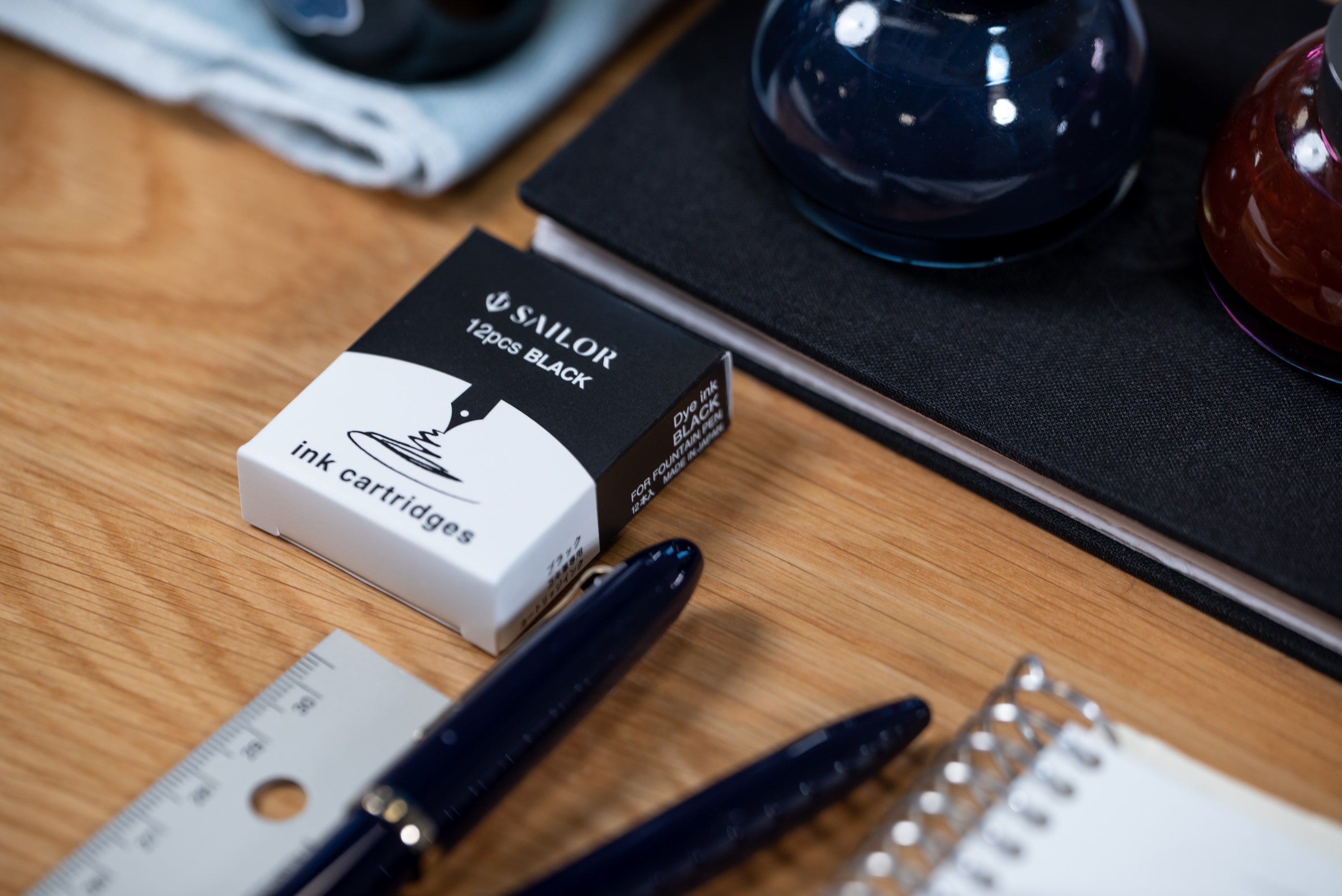 Sailor - Sailor Black Ink Cartridges, Box of 12 - St. Louis Art Supply