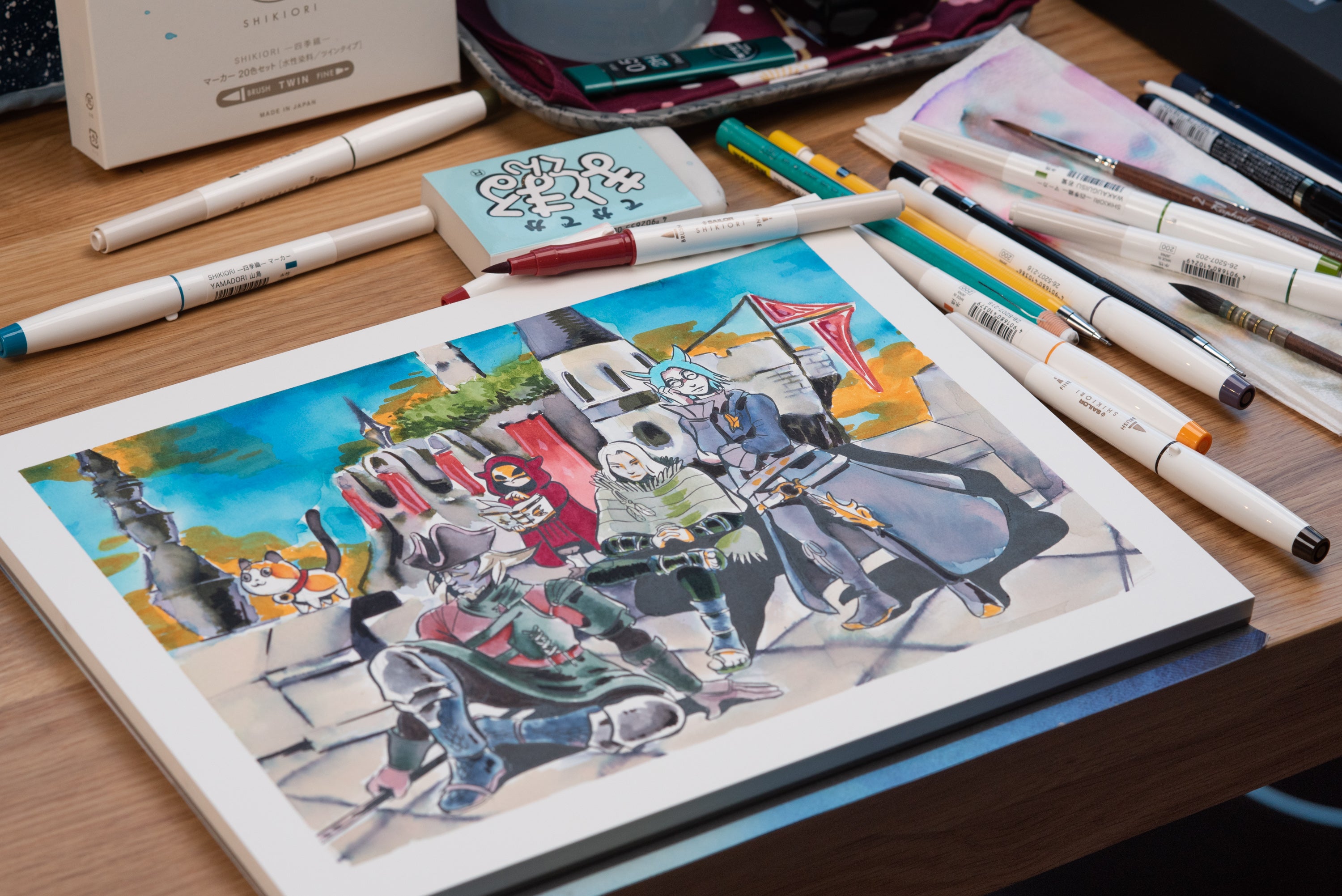 Sailor - Shikiori Brush Pens, Full Set of 20 - St. Louis Art Supply