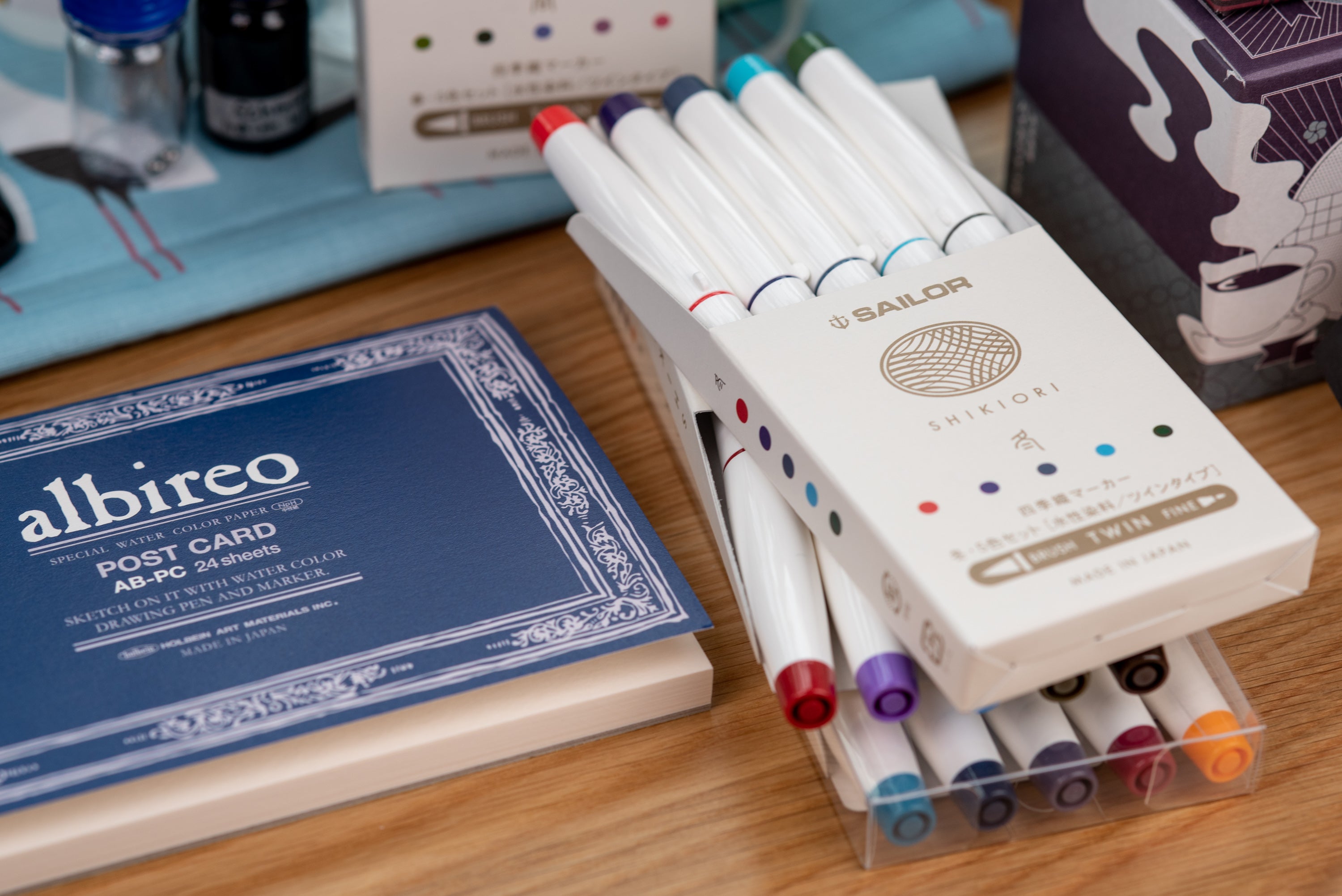 Sailor - Shikiori Brush Pens, Set of 5, Autumn Colors - St. Louis Art Supply