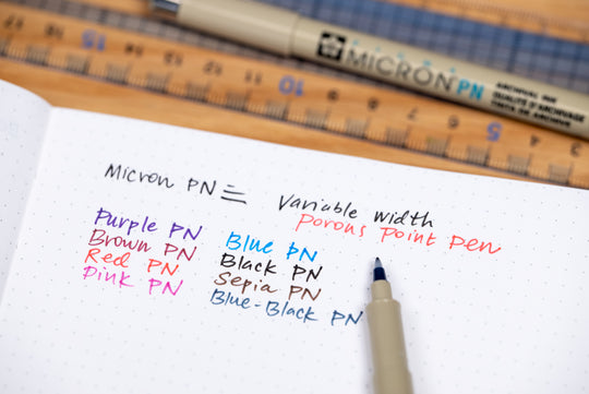 Micron PN Flexible Nib Pigment Pens