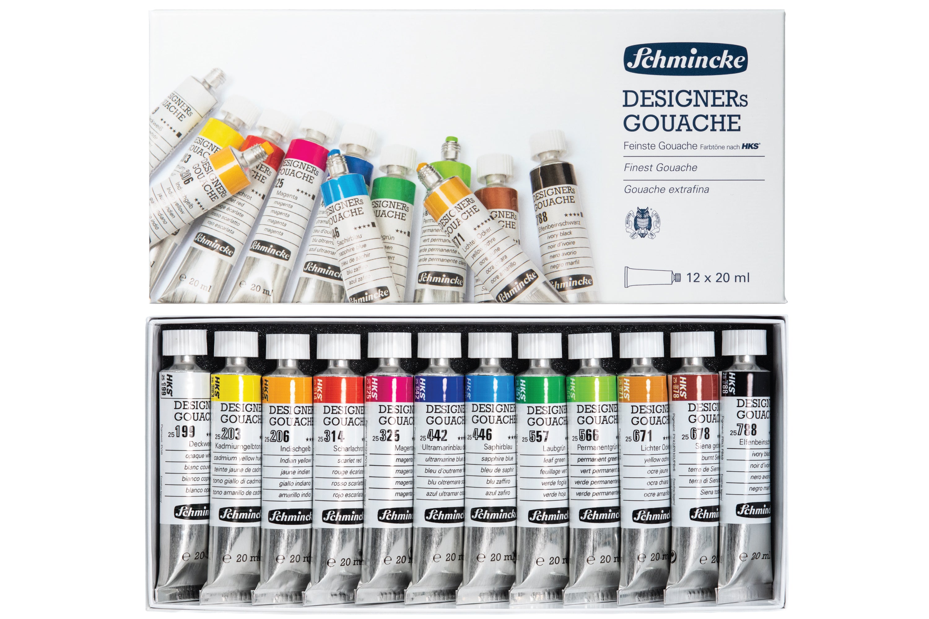 Schmincke - Schmincke Designers' Gouache, 20 mL, Set of 12 - St. Louis Art Supply