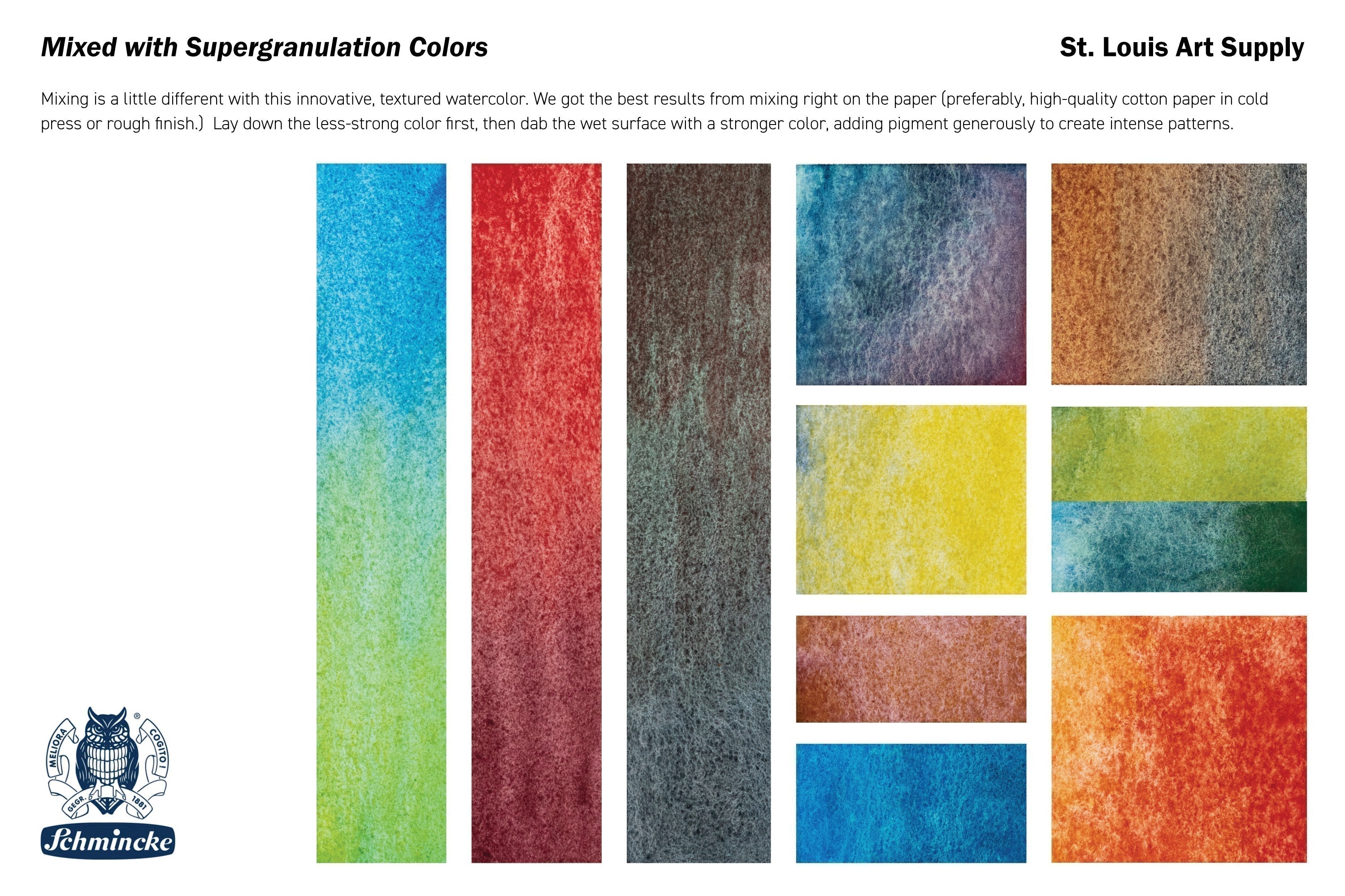 Schmincke - Supergranulation Watercolor Half Pan, #934 Shire Blue - St. Louis Art Supply