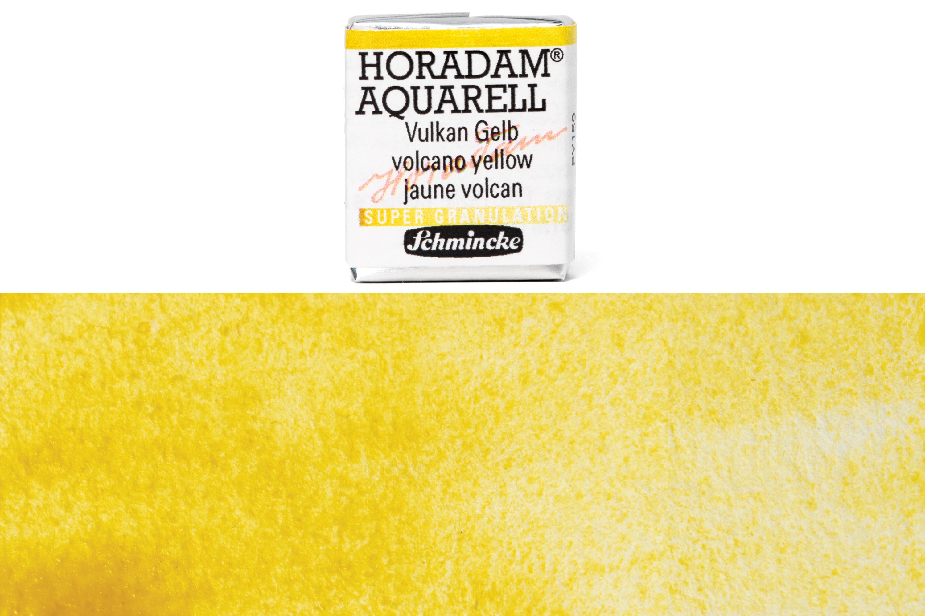 Schmincke - Supergranulation Watercolor Half Pan, #911 Volcano Yellow - St. Louis Art Supply