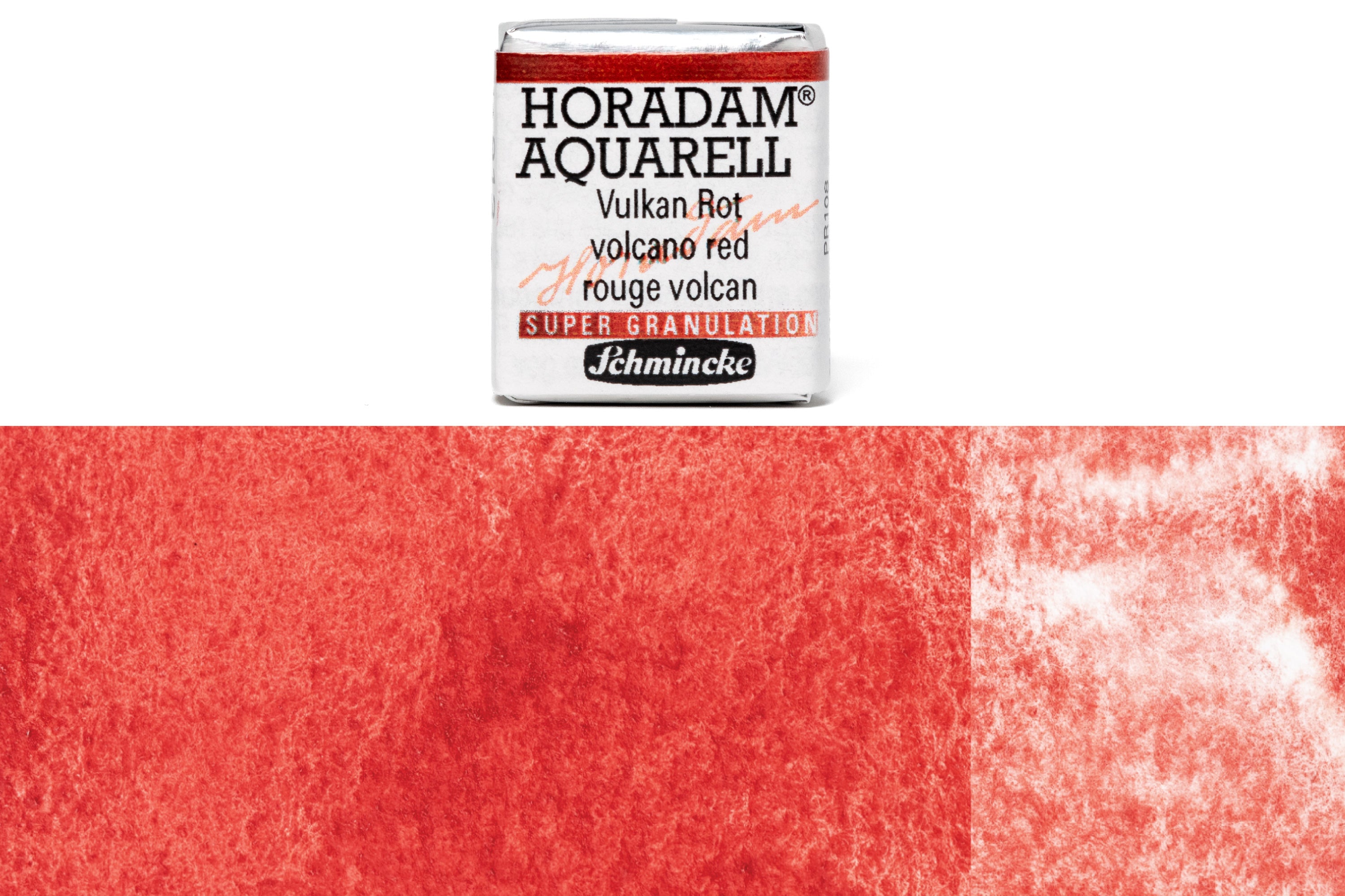 Schmincke - Supergranulation Watercolor Half Pan, #913 Volcano Red - St. Louis Art Supply