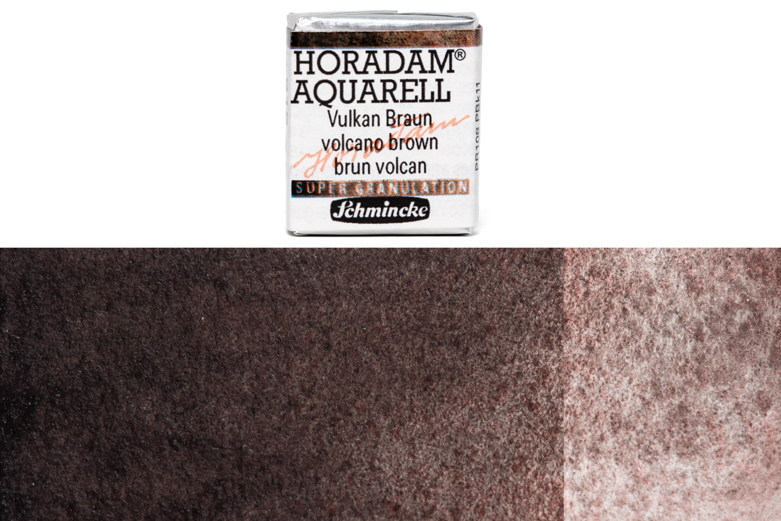 Schmincke - Supergranulation Watercolor Half Pan, #915 Volcano Brown - St. Louis Art Supply