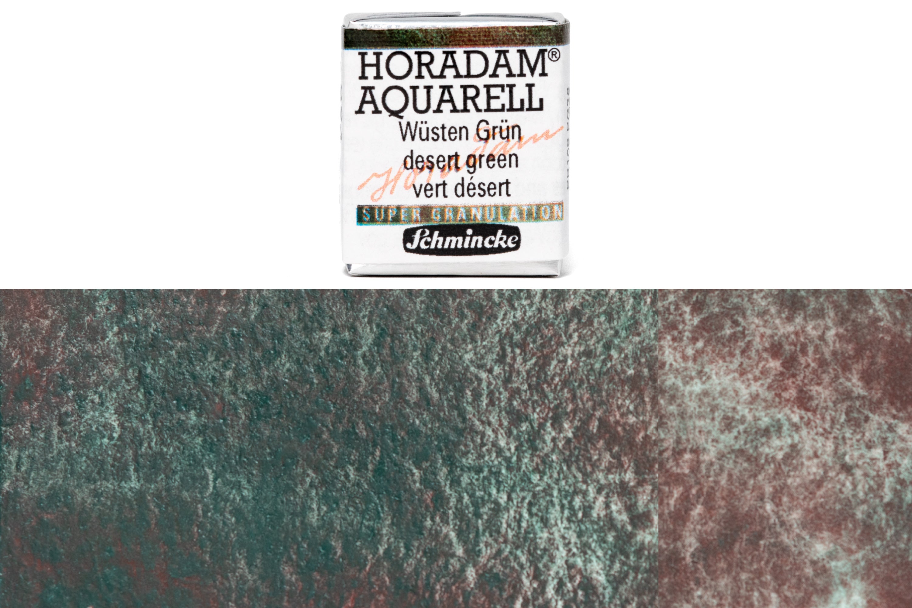 Schmincke - Supergranulation Watercolor Half Pan, #924 Desert Green - St. Louis Art Supply