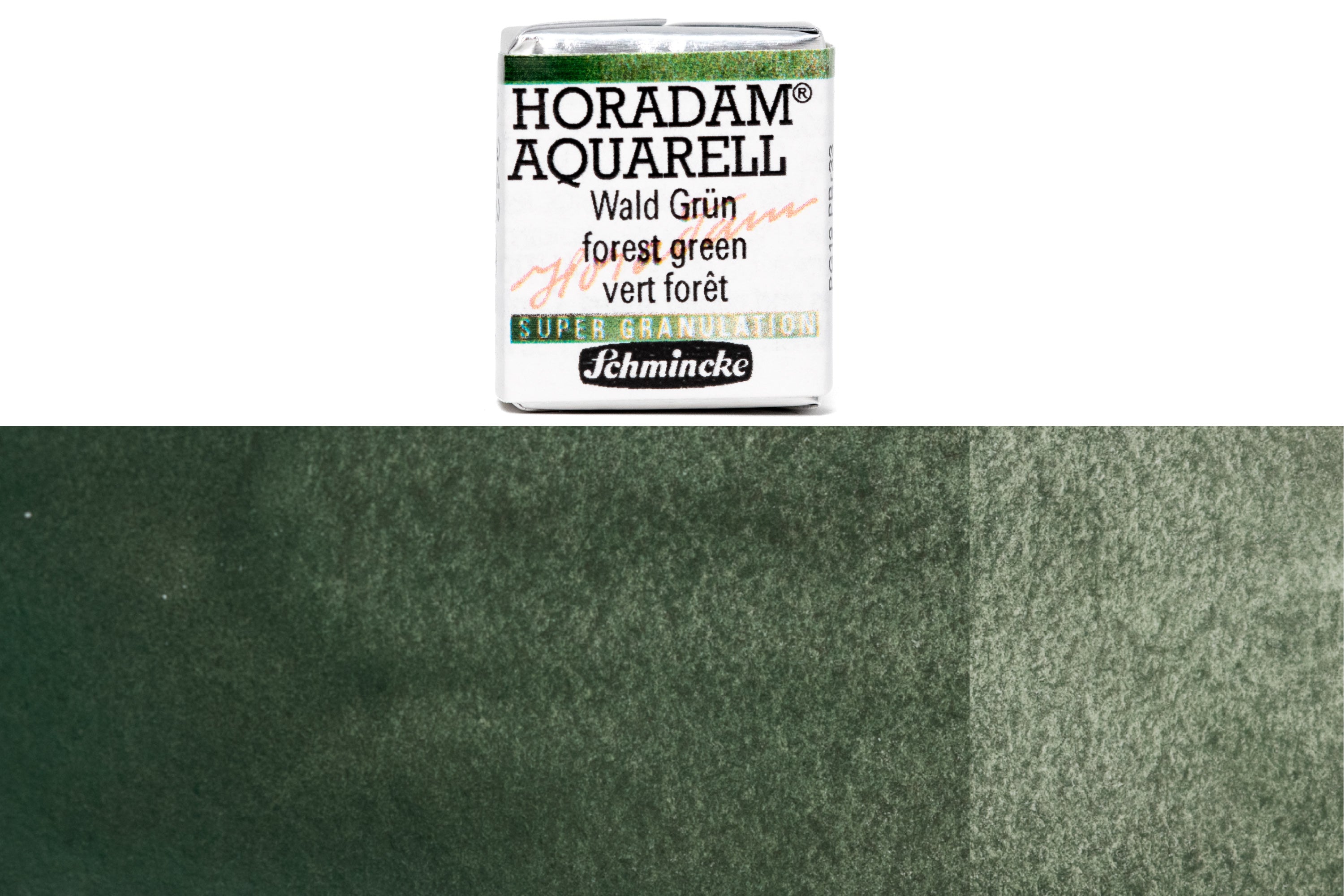 Schmincke - Supergranulation Watercolor Half Pan, #942 Forest Green - St. Louis Art Supply