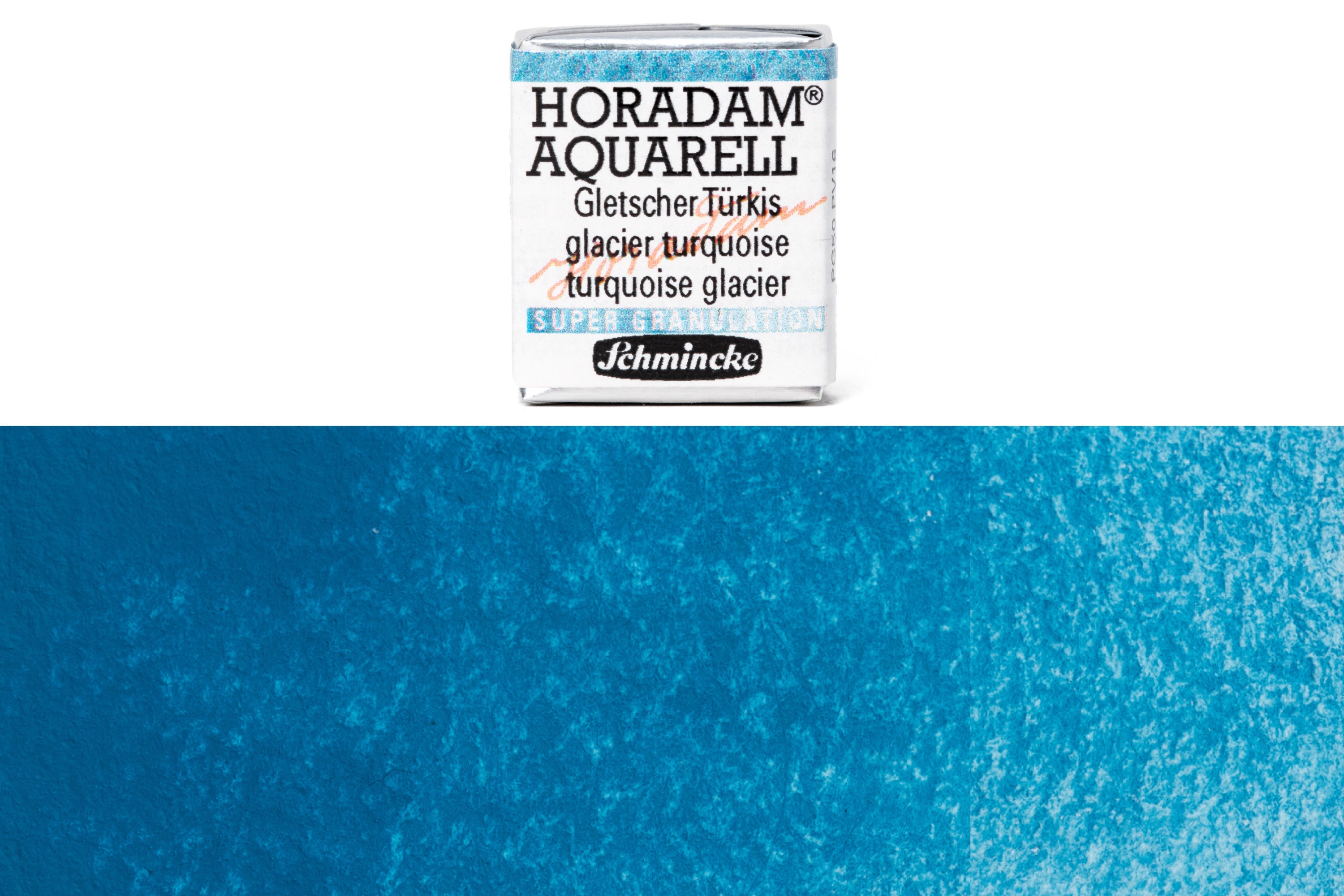 Schmincke - Supergranulation Watercolor Half Pan, #962 Glacier Turquoise - St. Louis Art Supply